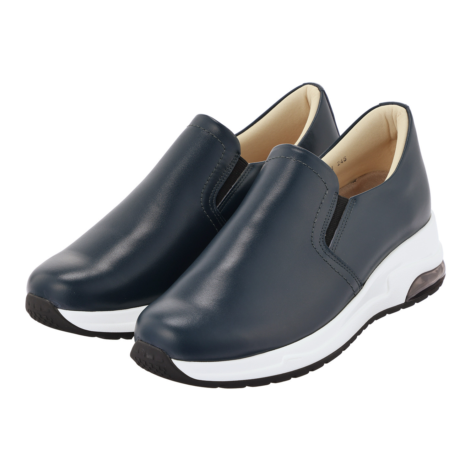 ミズ・ジューヌ 日本製 牛革 厚底スリッポン