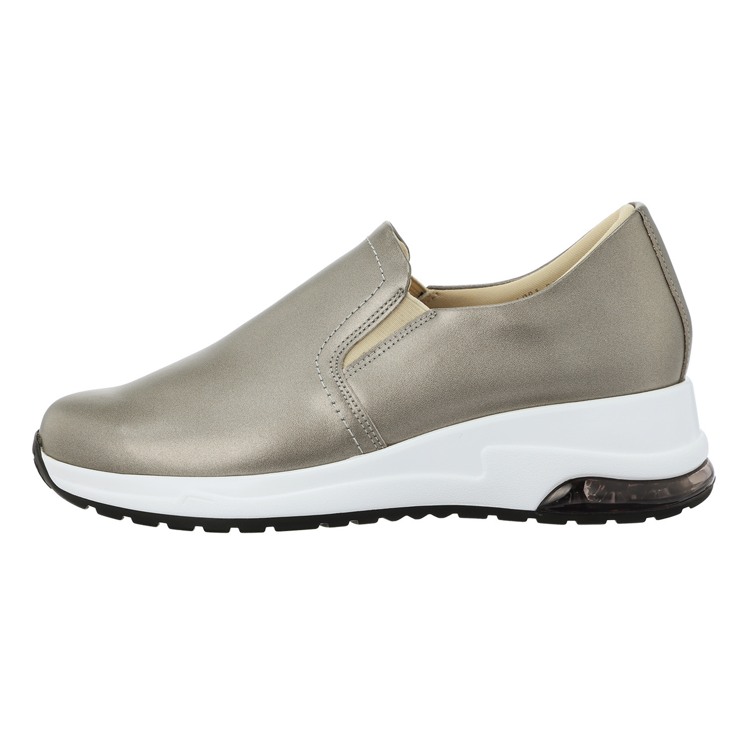 ミズ・ジューヌ 日本製 牛革 厚底スリッポン