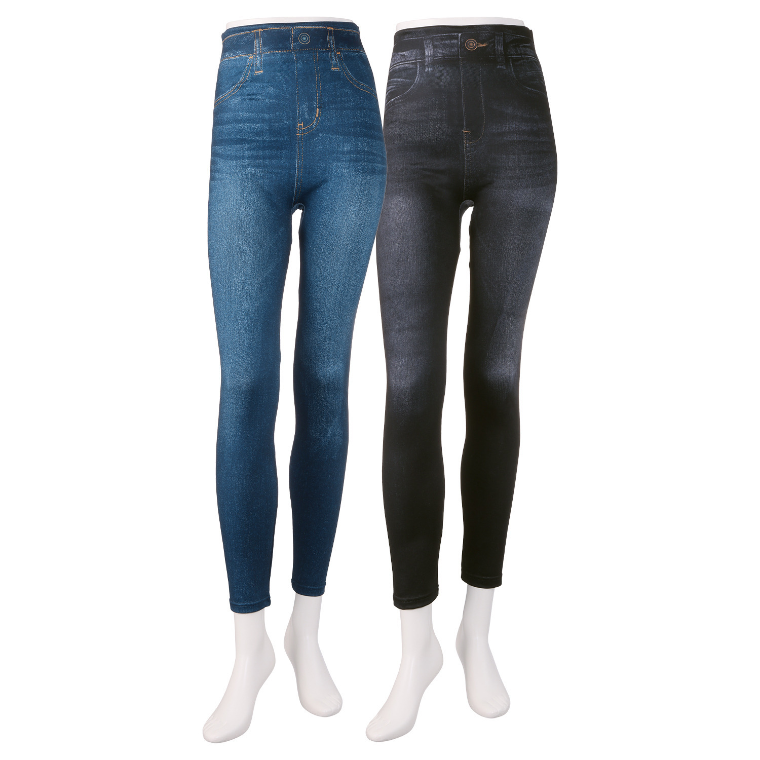 うらぽか ２００デニール 裏起毛 プリントレギンス ２足セット