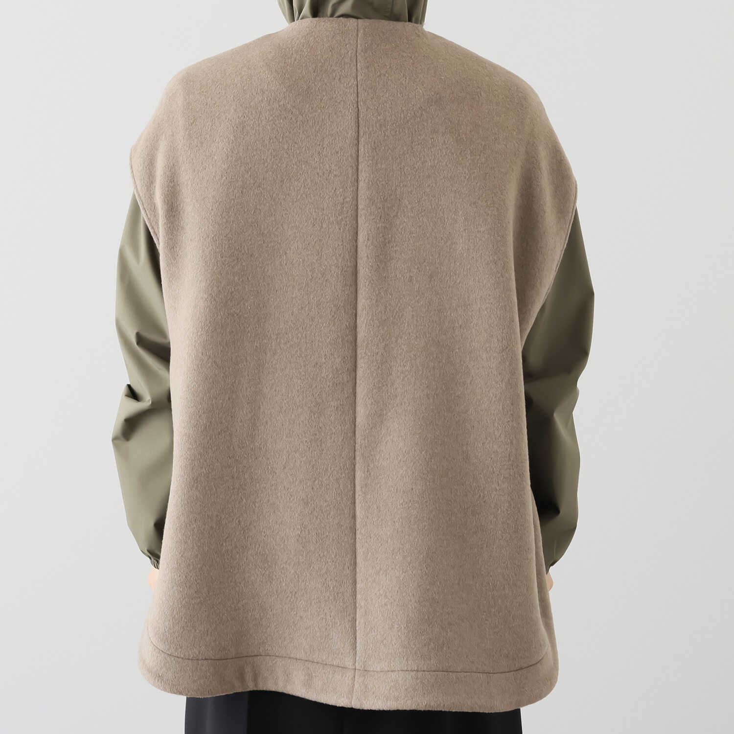 ブラーミン ウール混 コートジレ