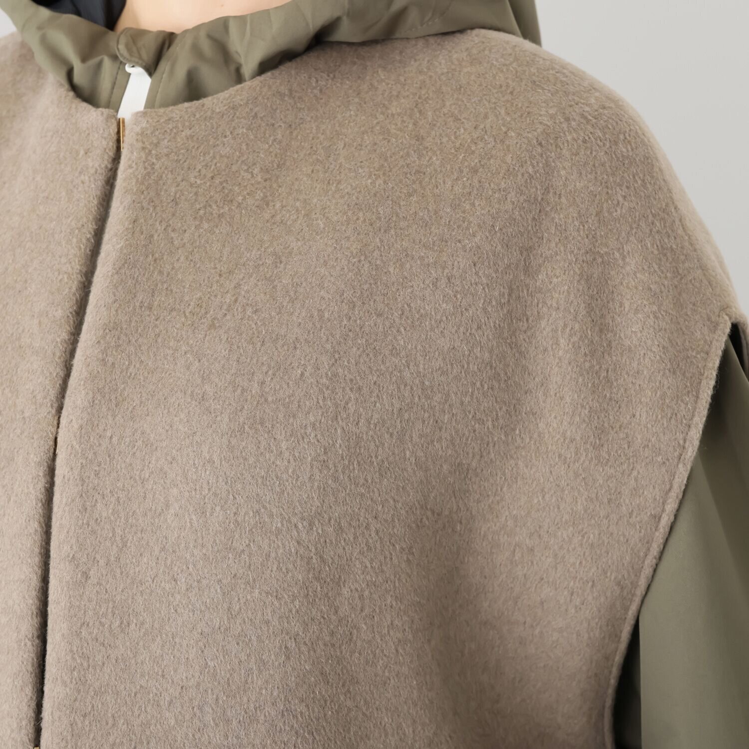 ブラーミン ウール混 コートジレ