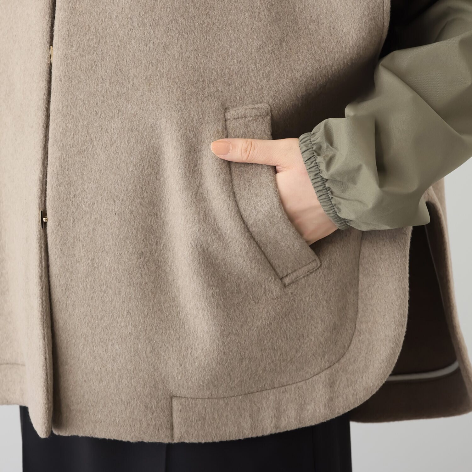 ブラーミン ウール混 コートジレ