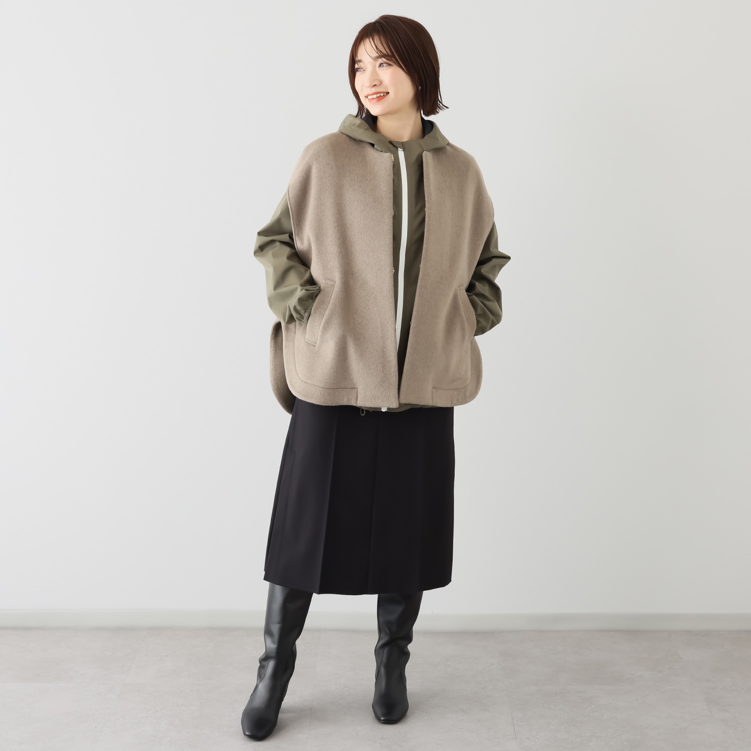 ブラーミン ウール混 コートジレ