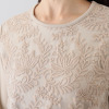 メゾン馬里邑 オーガンジー 刺しゅうレース ポンチローマドッキング フロントスカラップ プルオーバー