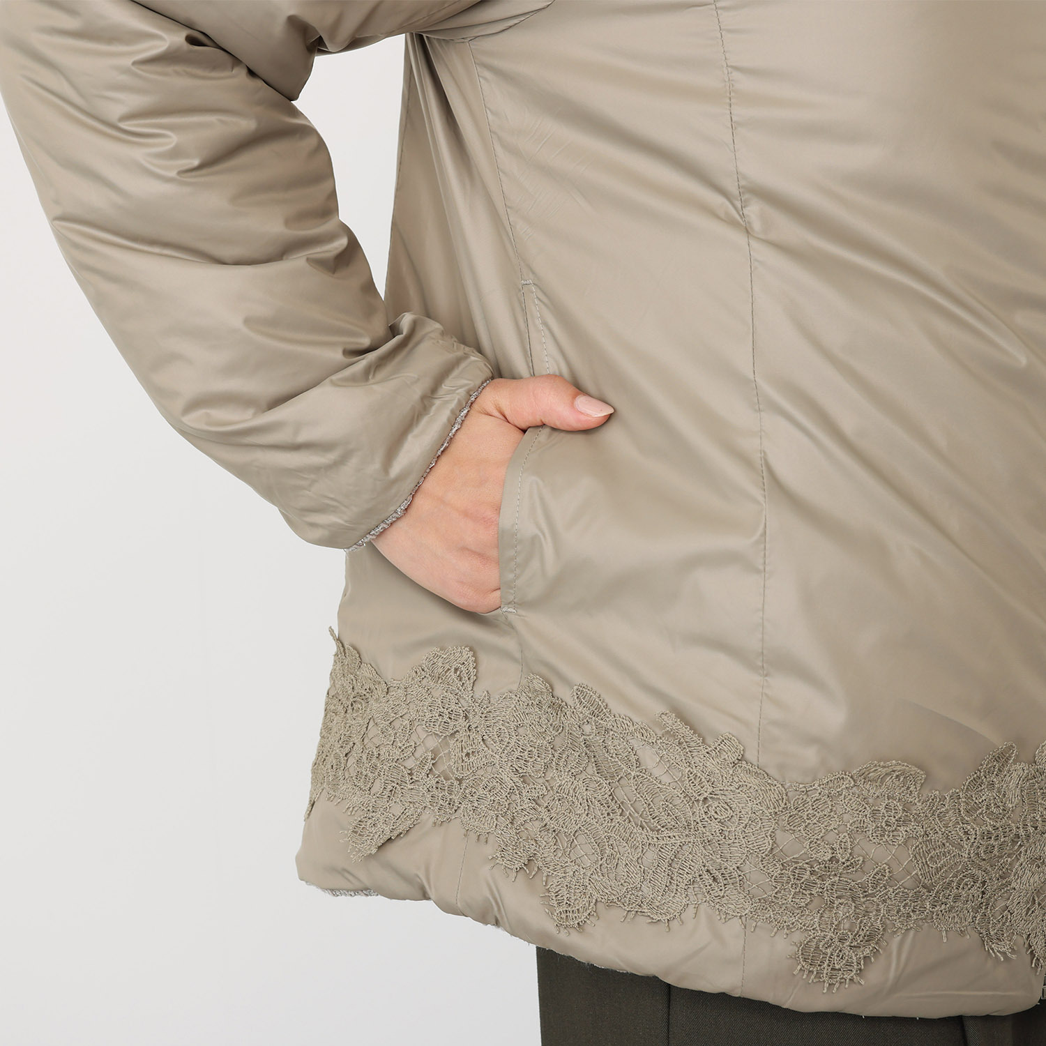 メゾン馬里邑 ツイード リバーシブル 中綿ジャケット