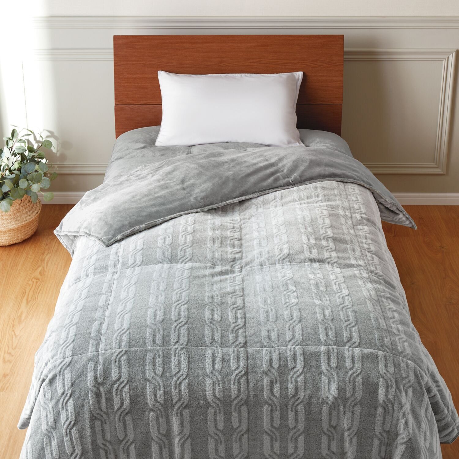 モリリン ダウン・吸湿発熱素材・ アルミ蒸着蓄熱シートで トリプルホット！ ハイパーメタルウォームＩＩＩ ふわぽか掛けふとん ＜セミダブル＞