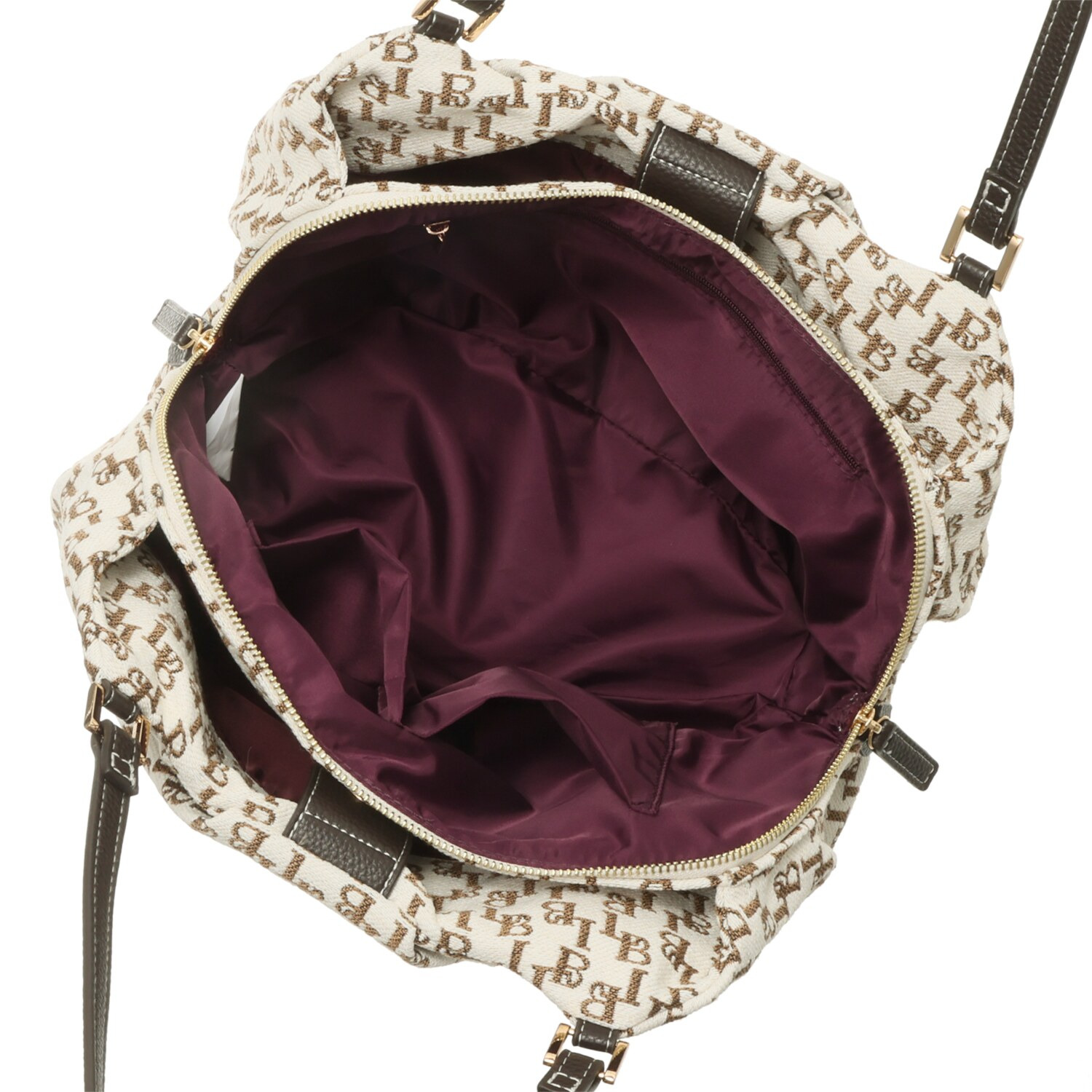 ラ・バガジェリー モノグラムジャガード ２ウェイトートバッグ