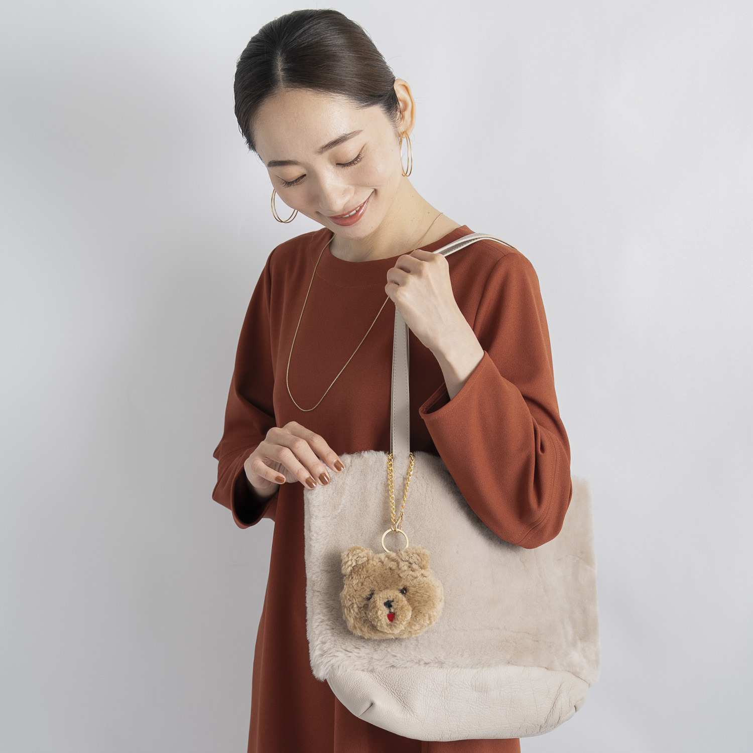 ティエドゥール ムートンの くまちゃんチャームポーチ