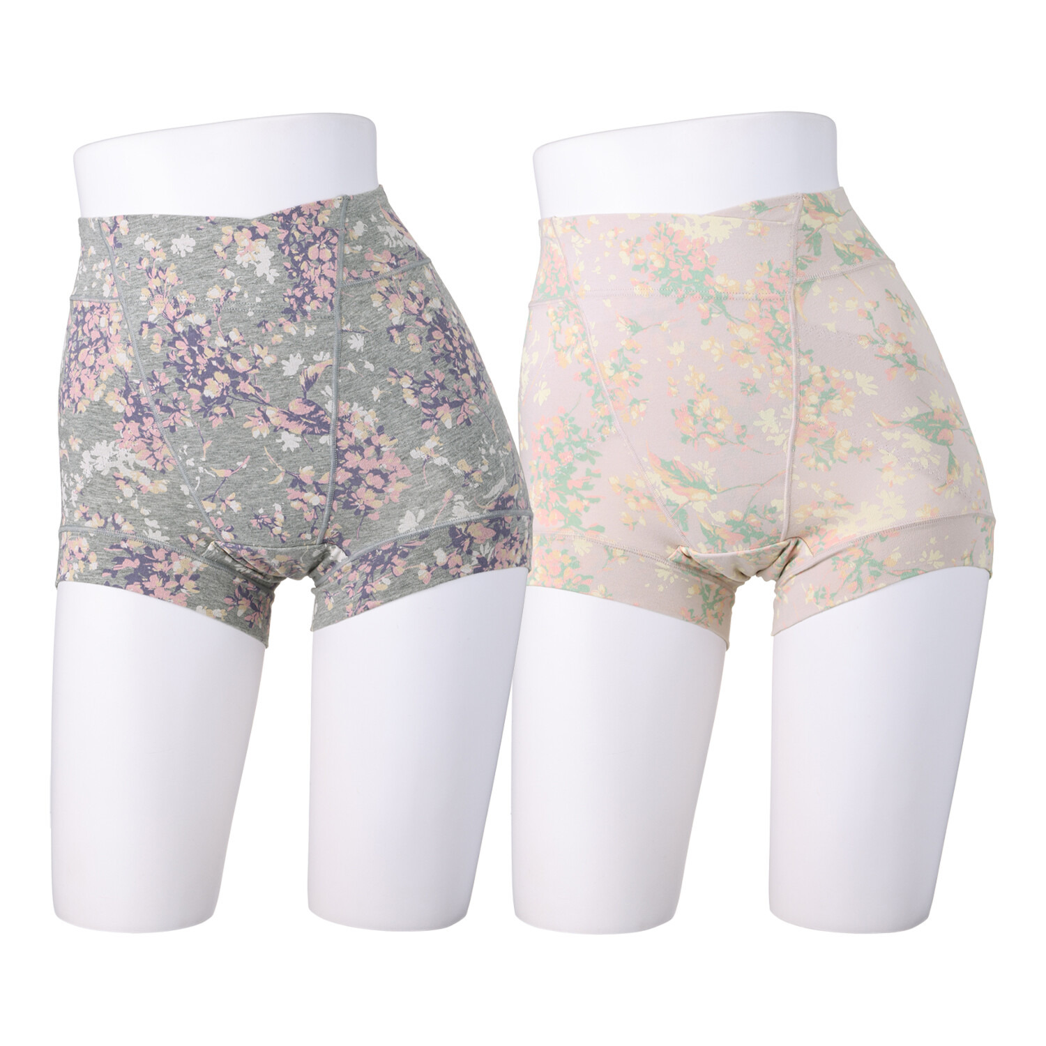 うつくＣ 綿混深ばき すっきりサポート 防水布付一分丈ボトム ２枚セット