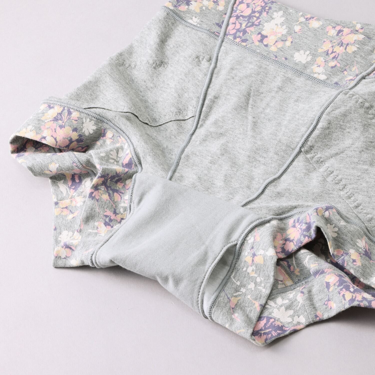 うつくＣ 綿混深ばき すっきりサポート 防水布付一分丈ボトム ２枚セット