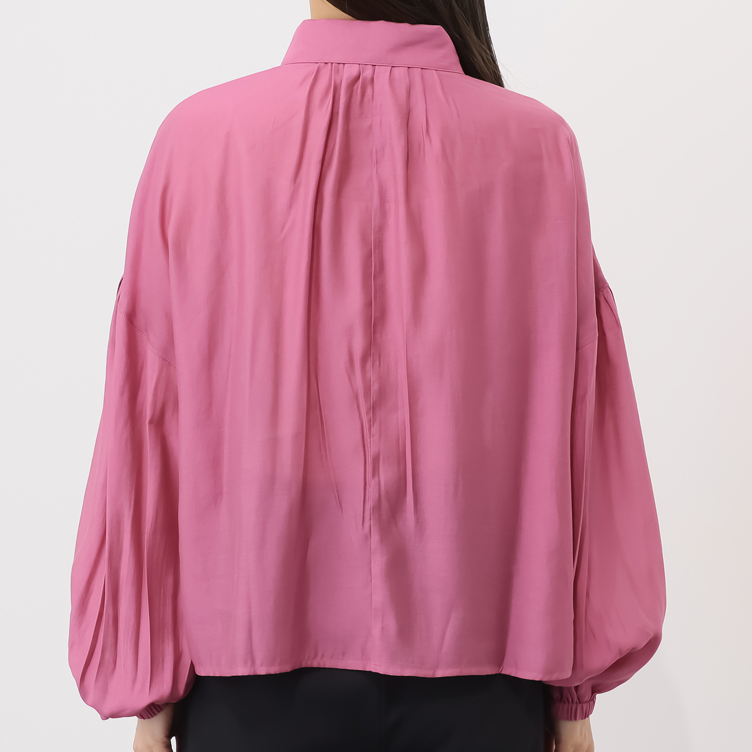 チーロ 接触冷感 涼しい シアーギャザーシャツ