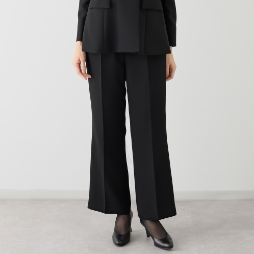 マダムヒロコ バイ ニュイ ブラックフォーマル 洗濯機で洗える! セミフレアーパンツ マダムヒロコ バイ ニュイ ブラックフォーマル 洗濯機で洗える! セミフレアーパンツ