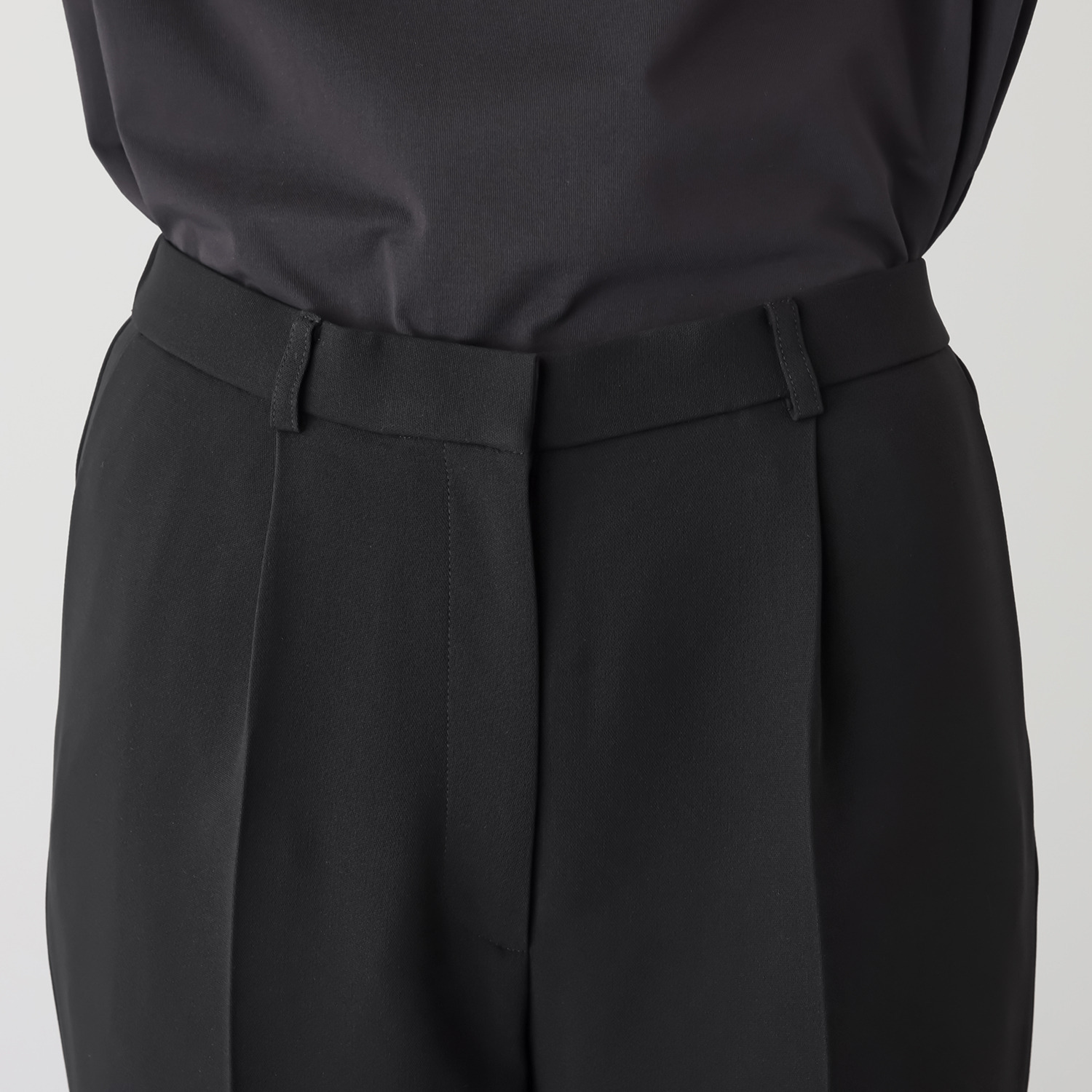 マダムヒロコ バイ　ニュイ ブラックフォーマル 洗濯機で洗える！ セミフレアーパンツ