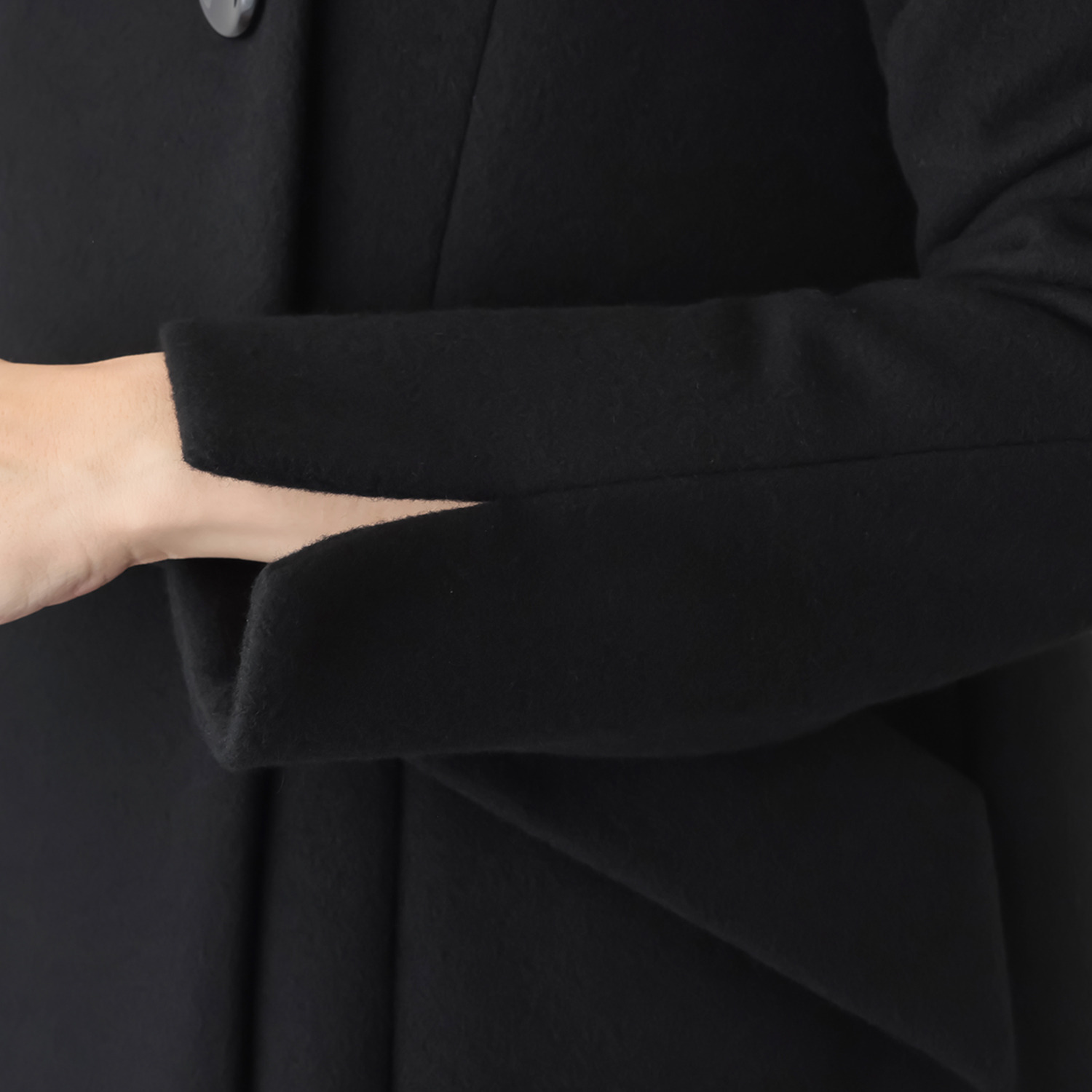 マダムヒロコ バイ　ニュイ ブラックフォーマル 尾州産生地使用 ウール混コート