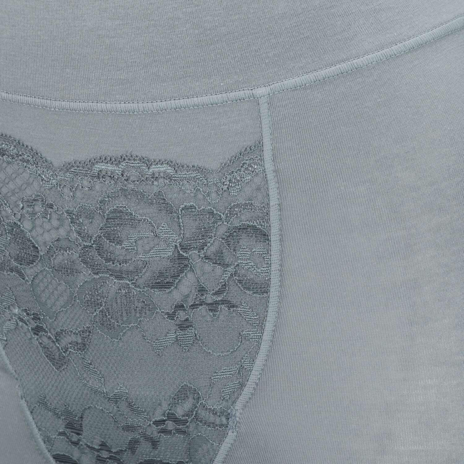 サラバディ 東洋紡ランシール使用 吸水・消臭 綿混 レースアクセント ロングショーツ２枚セット