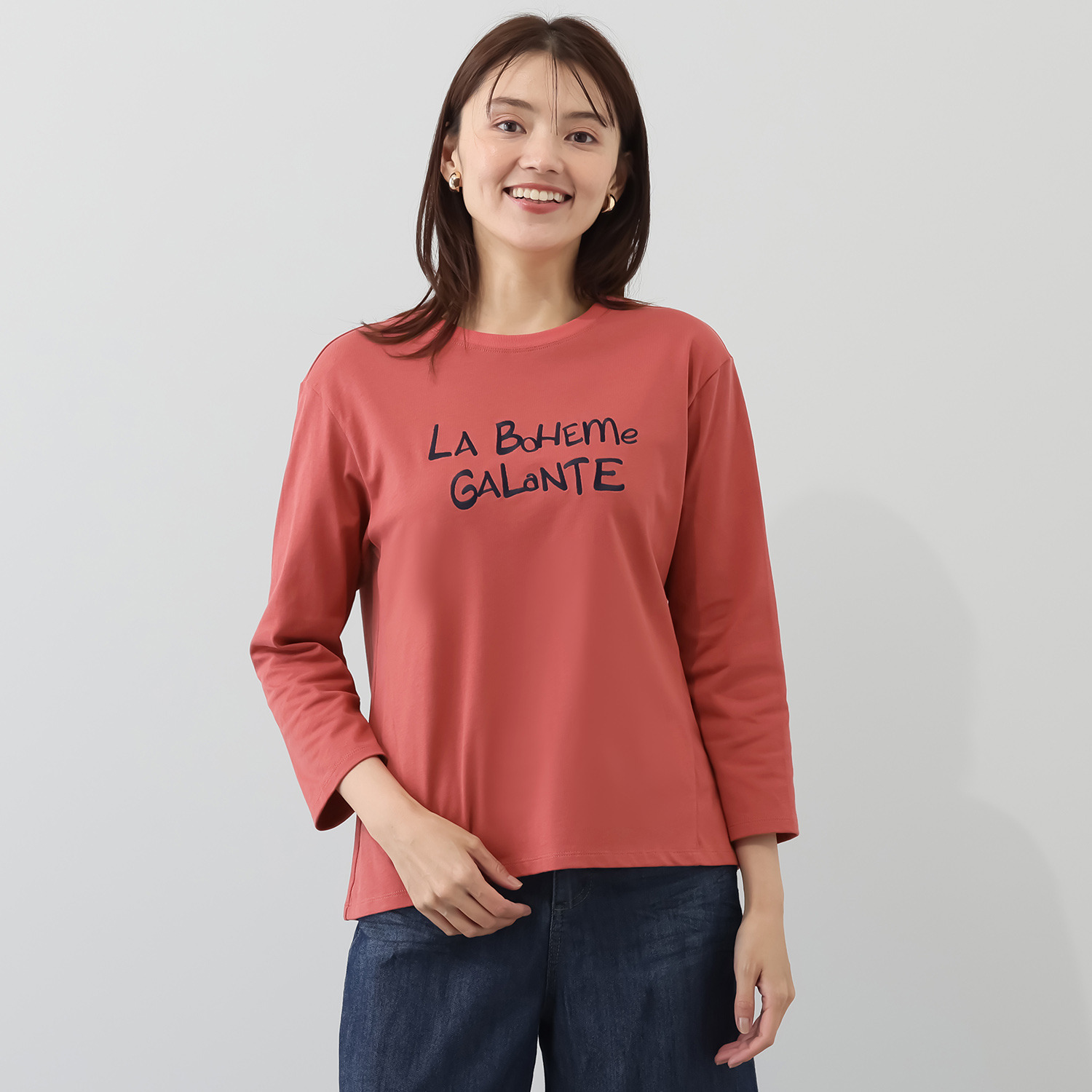 ノーボノーボ ロゴデザイン コットンプルオーバー