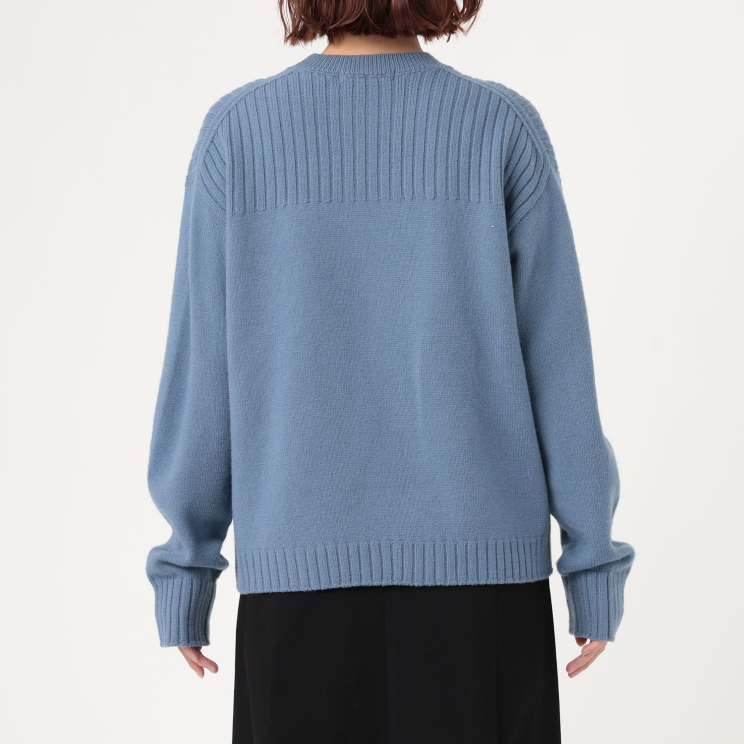 エマキュレイト 日本製　メリノウール 梳毛　ホールガーメント ニットプルオーバー