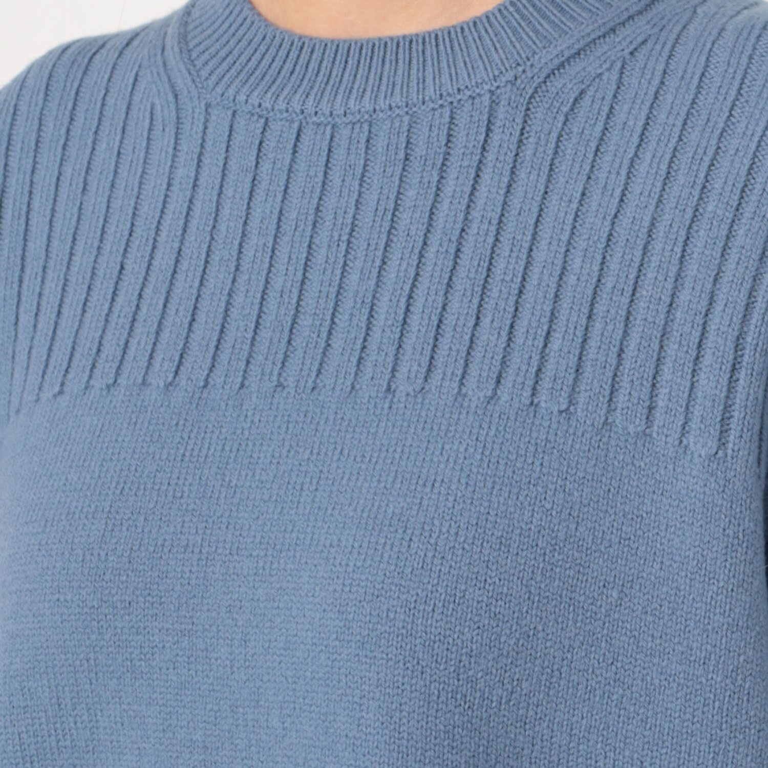 エマキュレイト 日本製　メリノウール 梳毛　ホールガーメント ニットプルオーバー