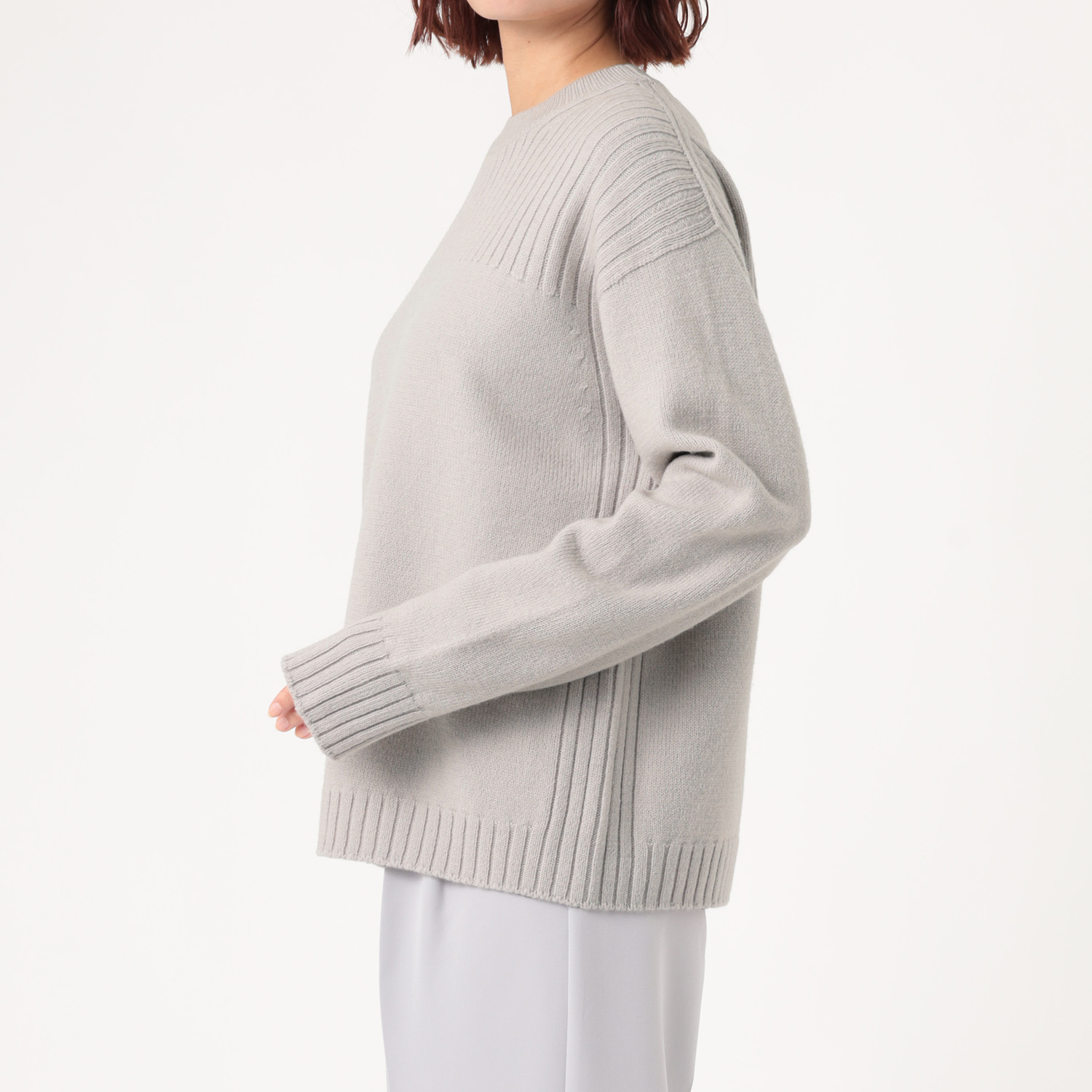 エマキュレイト 日本製　メリノウール 梳毛　ホールガーメント ニットプルオーバー