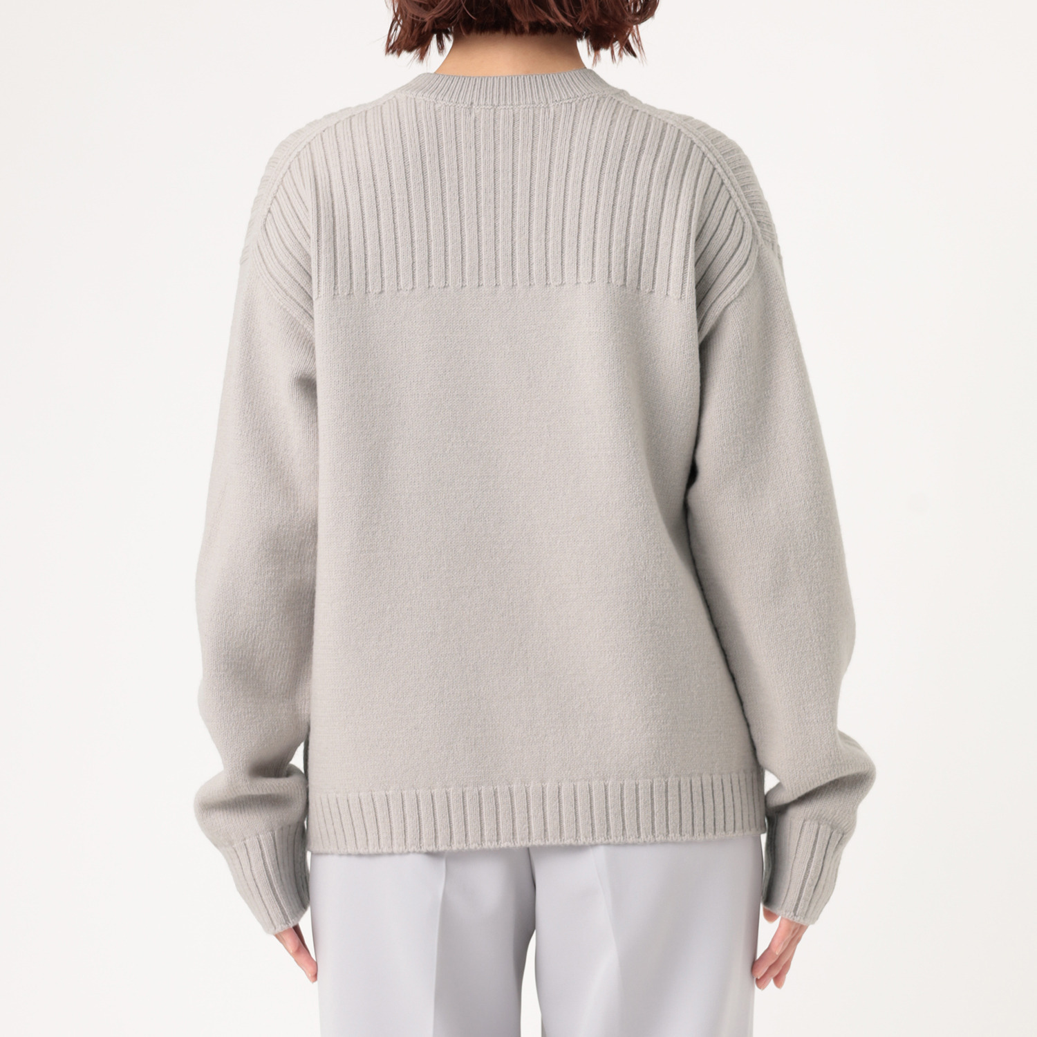 エマキュレイト 日本製　メリノウール 梳毛　ホールガーメント ニットプルオーバー