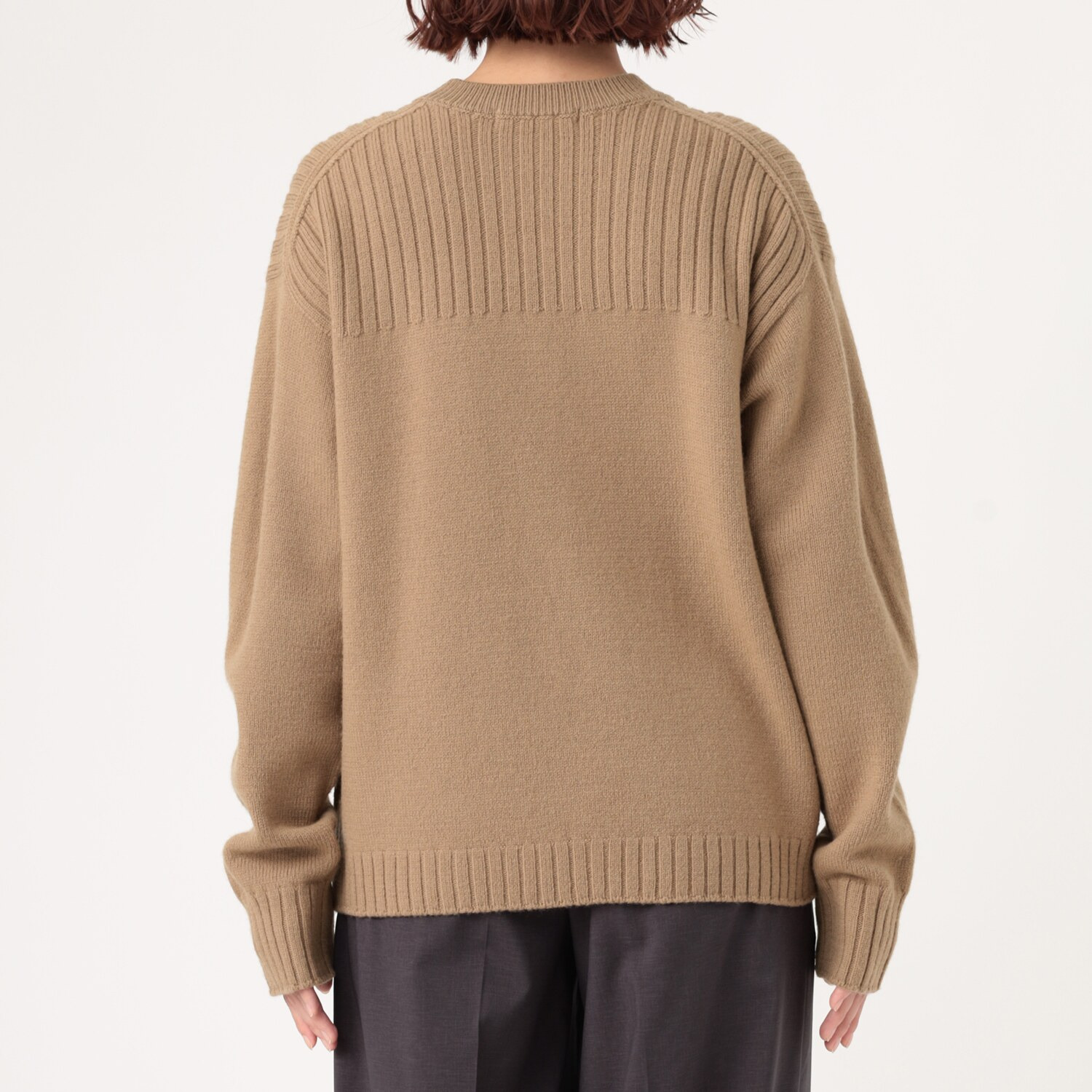 エマキュレイト 日本製　メリノウール 梳毛　ホールガーメント ニットプルオーバー