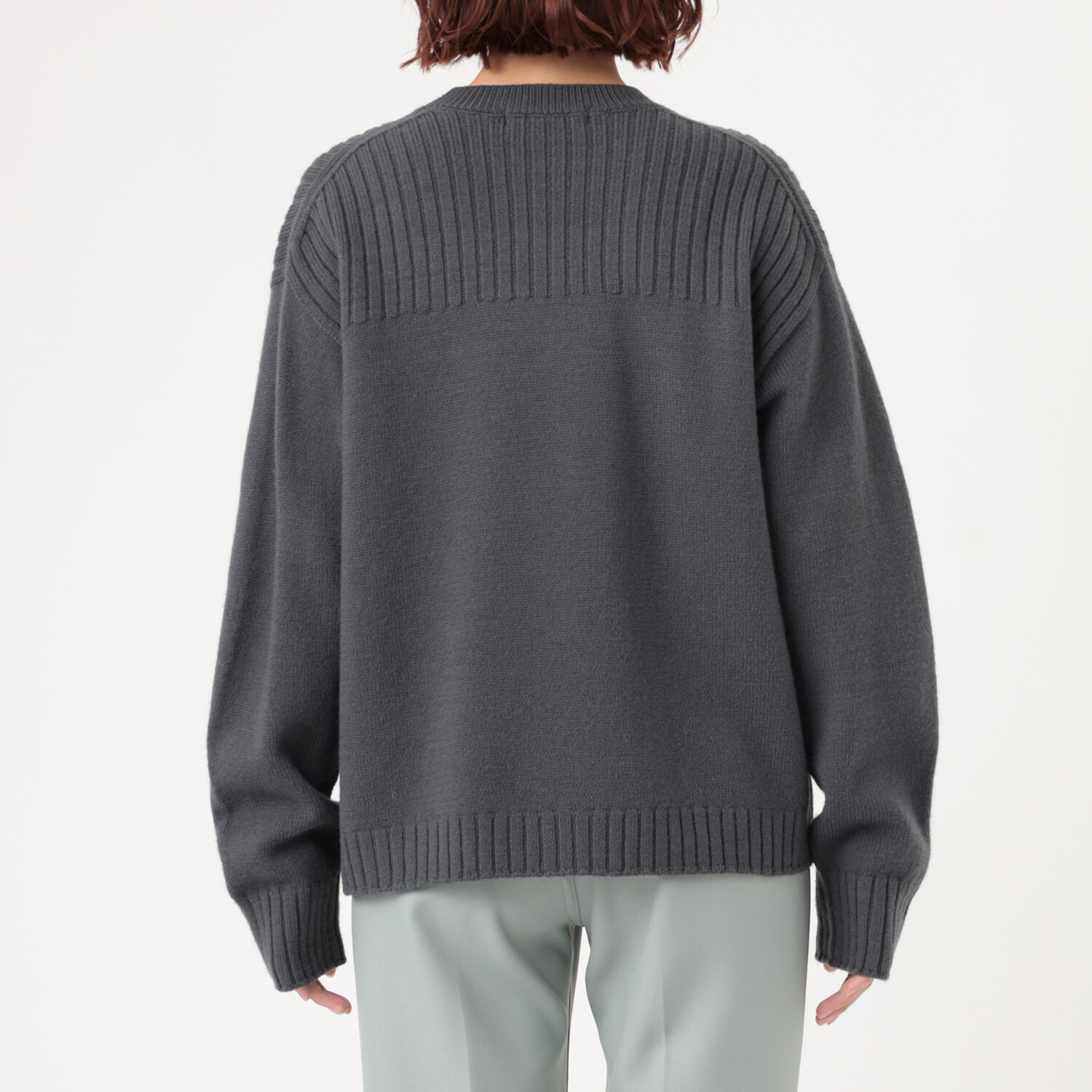 エマキュレイト 日本製　メリノウール 梳毛　ホールガーメント ニットプルオーバー