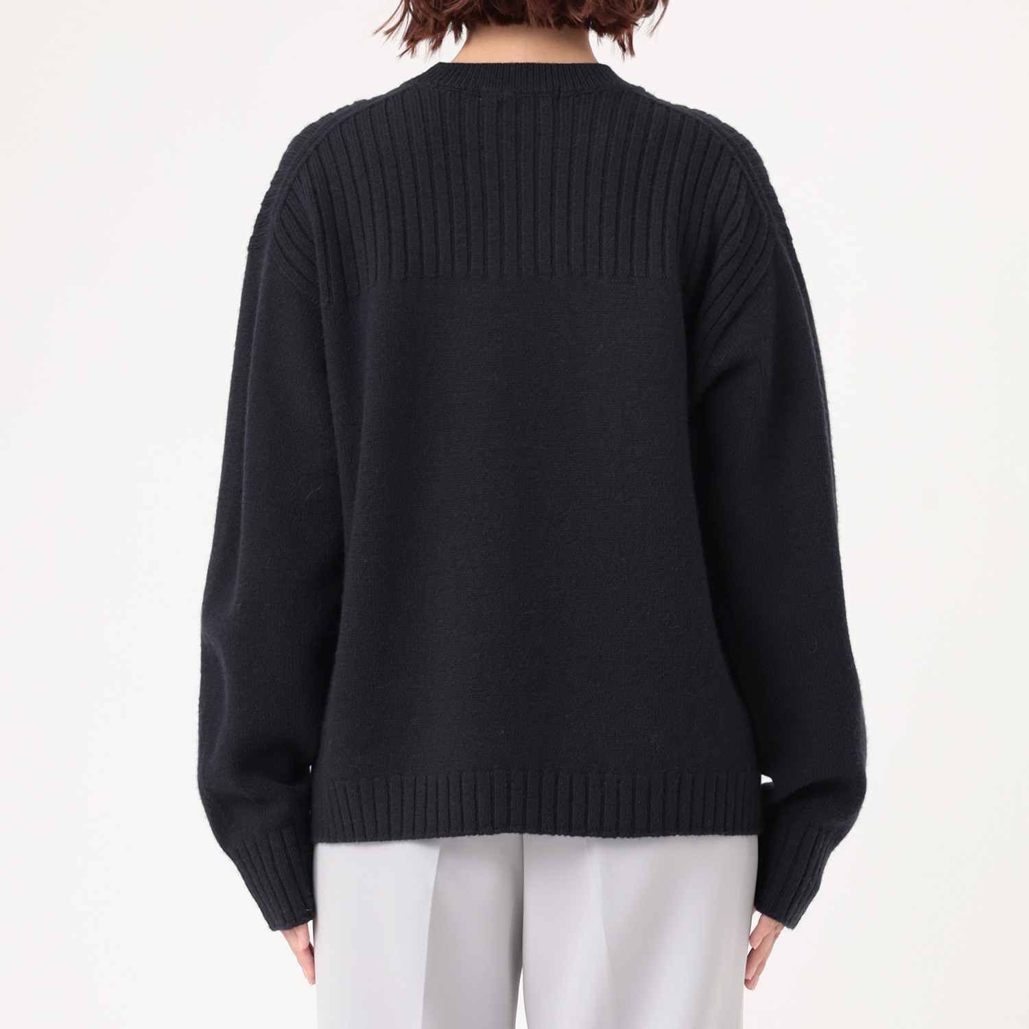 エマキュレイト 日本製　メリノウール 梳毛　ホールガーメント ニットプルオーバー