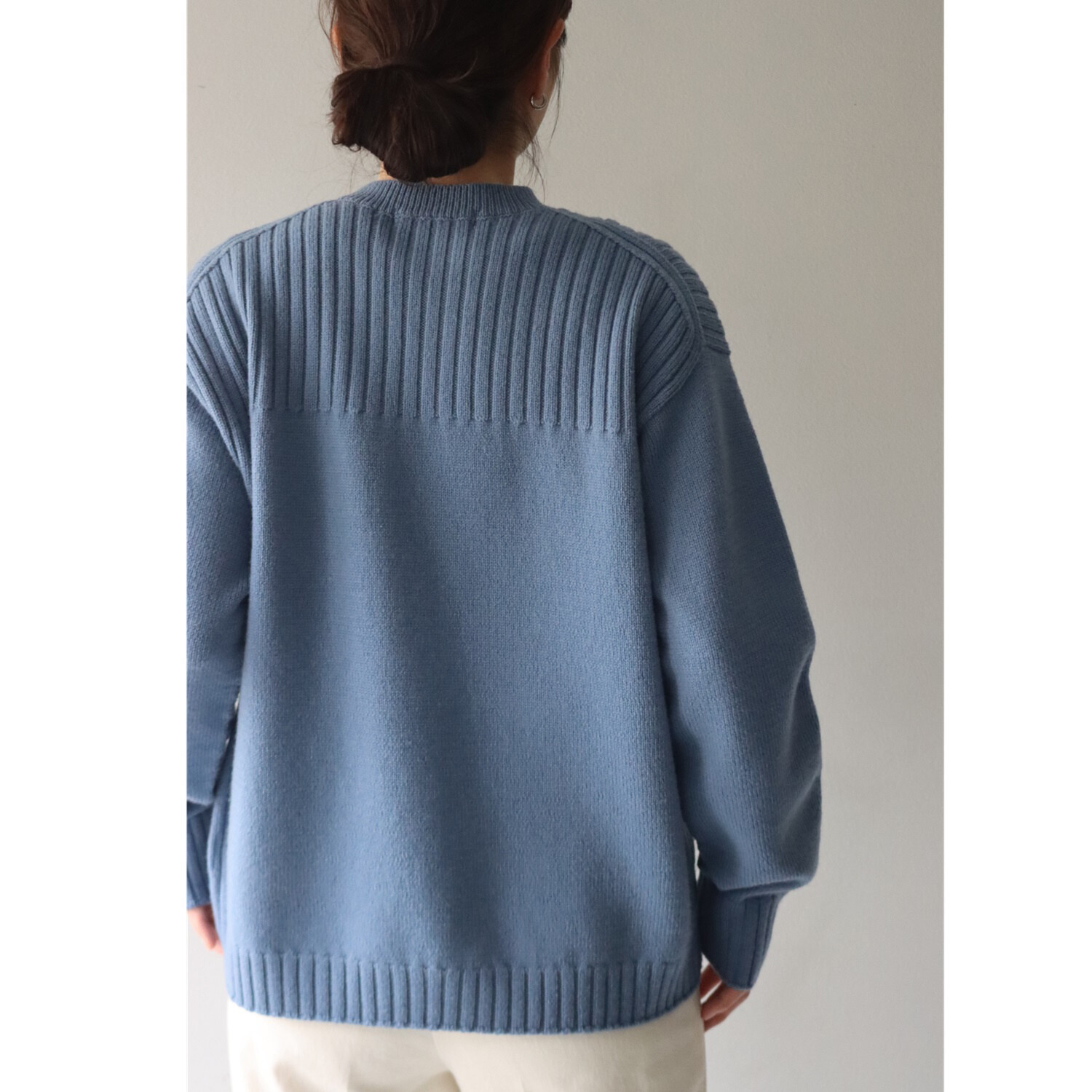 エマキュレイト 日本製　メリノウール 梳毛　ホールガーメント ニットプルオーバー