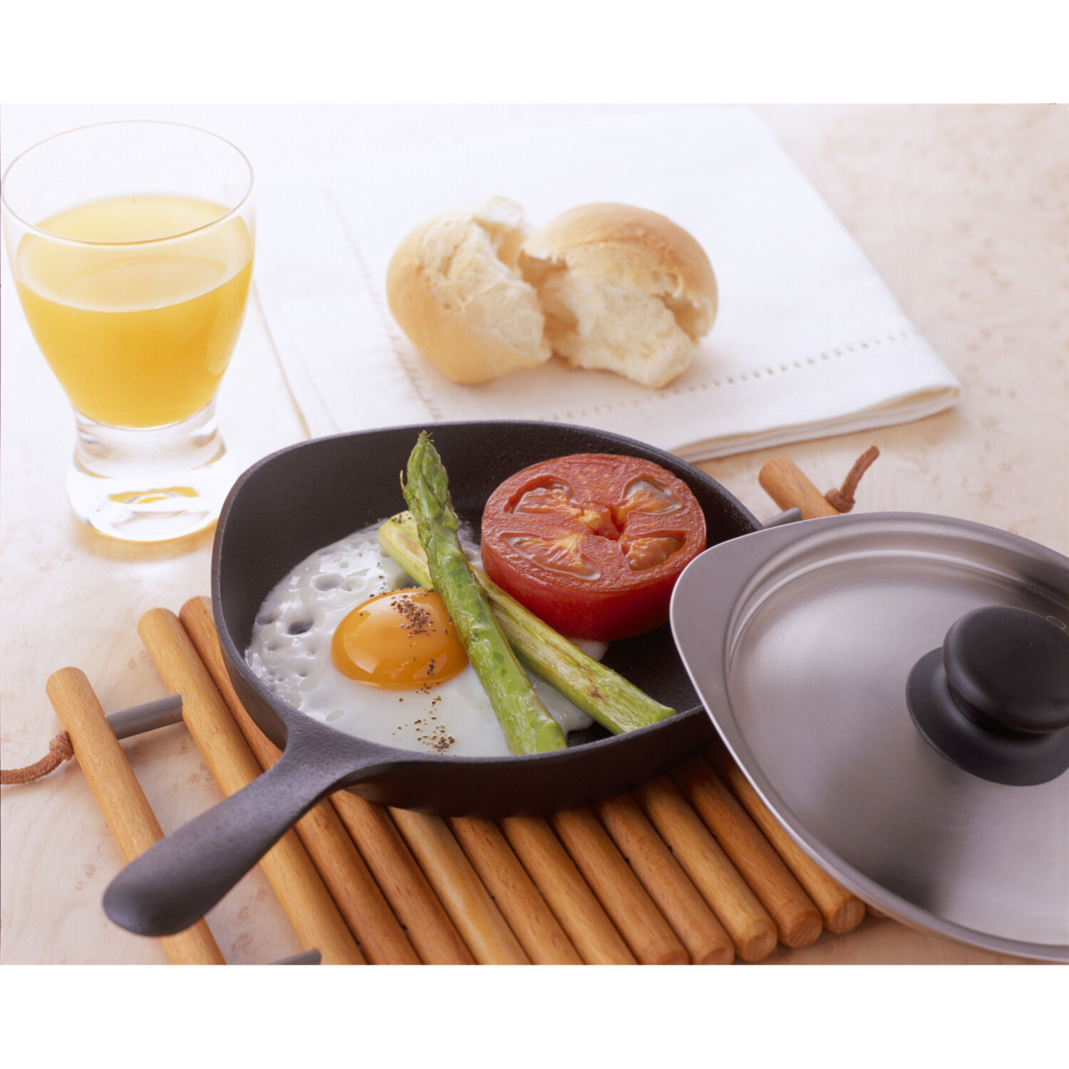 柳宗理 南部鉄器　ミニパン ステンレスフタ付