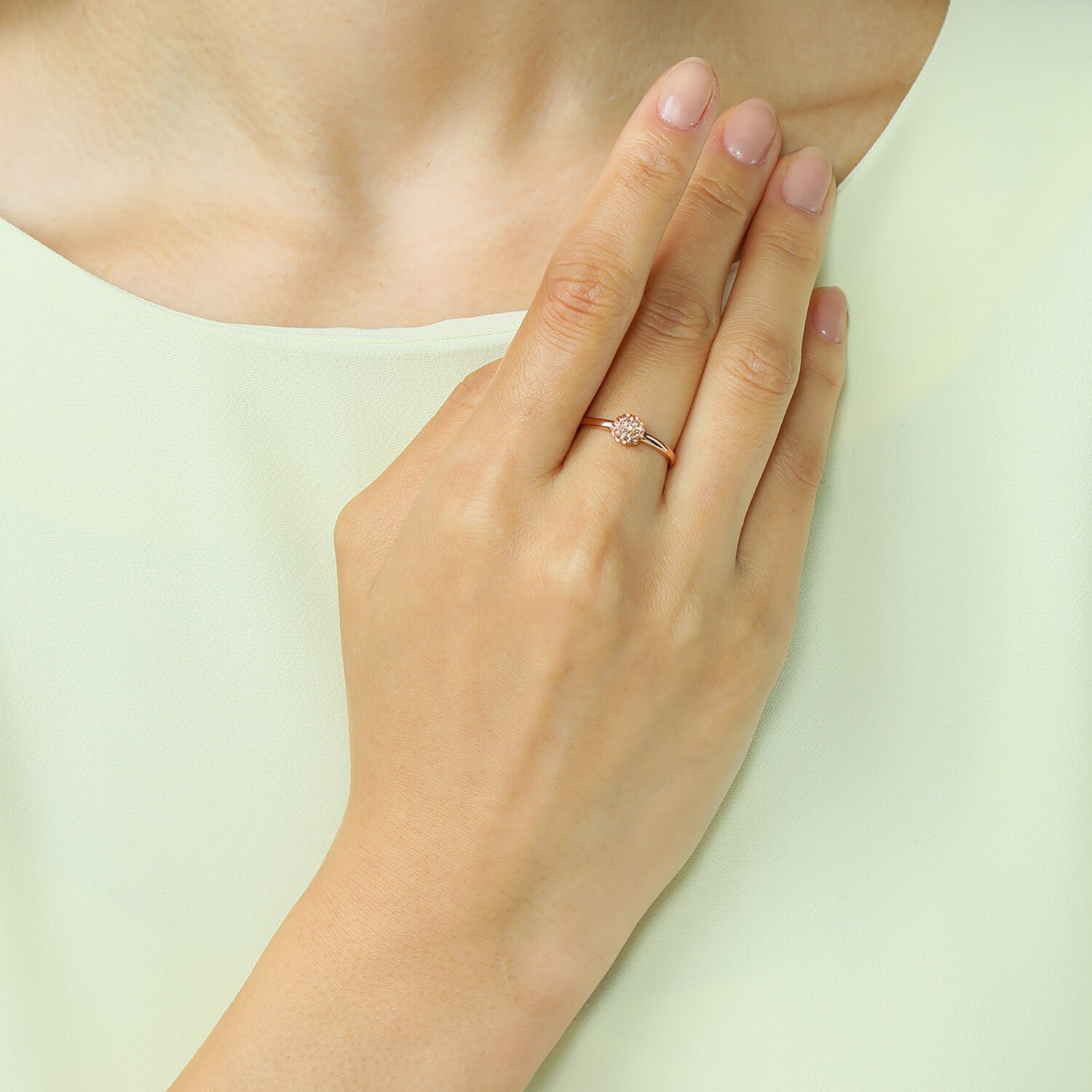 エービーステン ステンレス クリスタルガラス プチラウンド パヴェリング