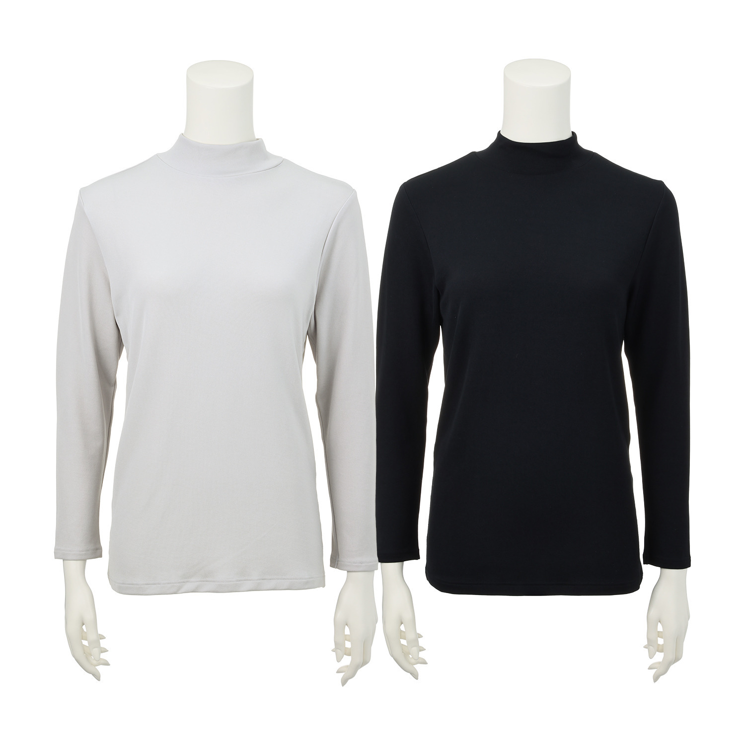 ブリーズドライ 汗ムレ対策　吸放湿 快適さらさら ハイネック長袖インナー ２色セット