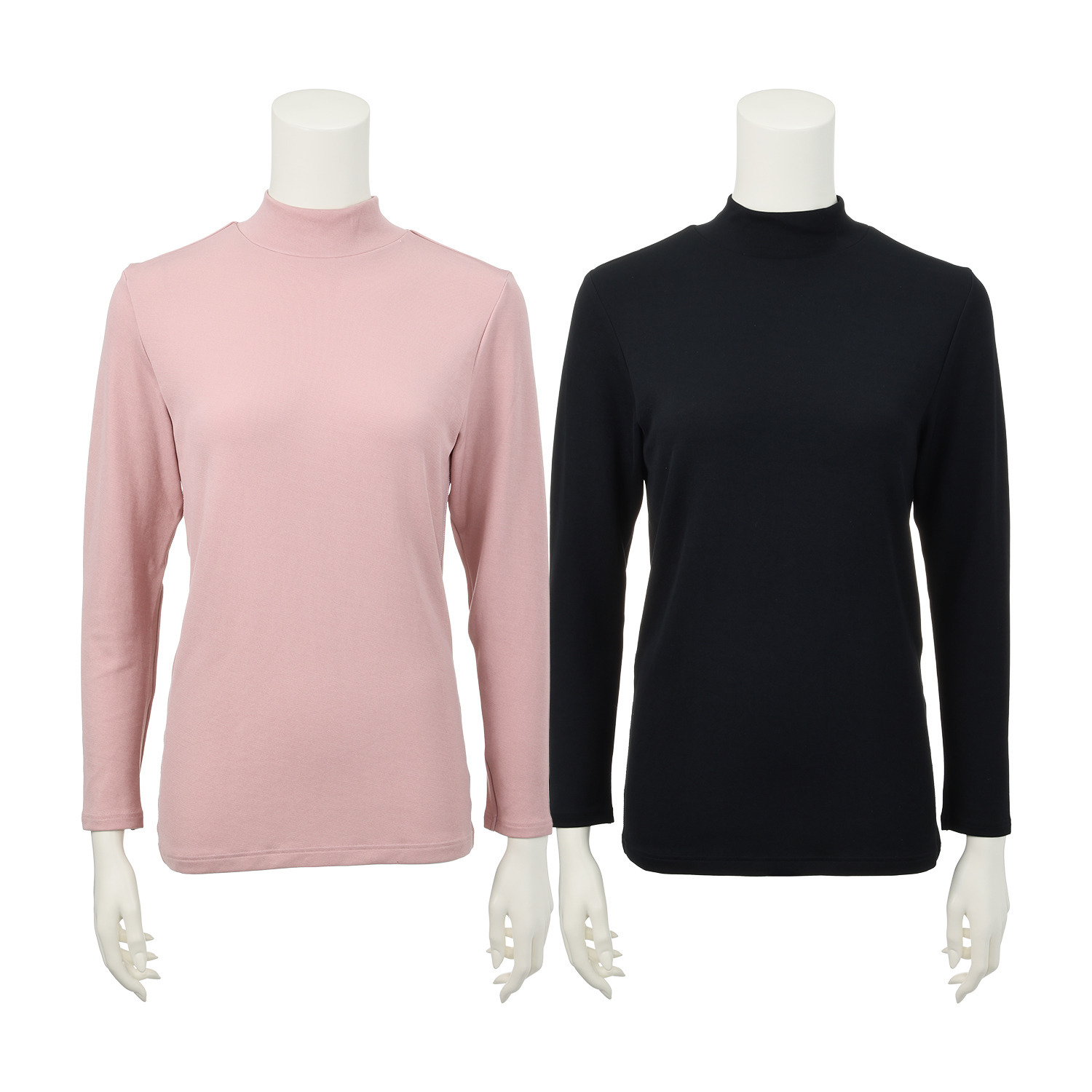 ブリーズドライ 汗ムレ対策　吸放湿 快適さらさら ハイネック長袖インナー ２色セット