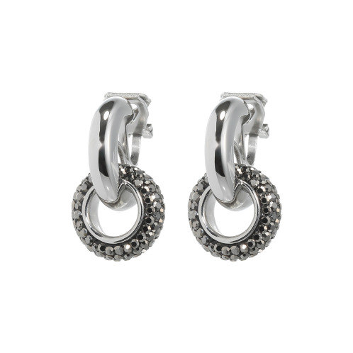 エービーステン ステンレス クリスタルガラス リンクデザイン イヤリング/ピアス エービーステン ステンレス クリスタルガラス リンクデザイン イヤリング/ピアス