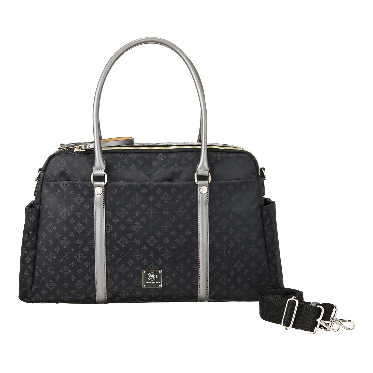 クリスチャン　オリビエ はっ水ジャガード 片手で簡単開閉！ ２ウェイボストンバッグ 