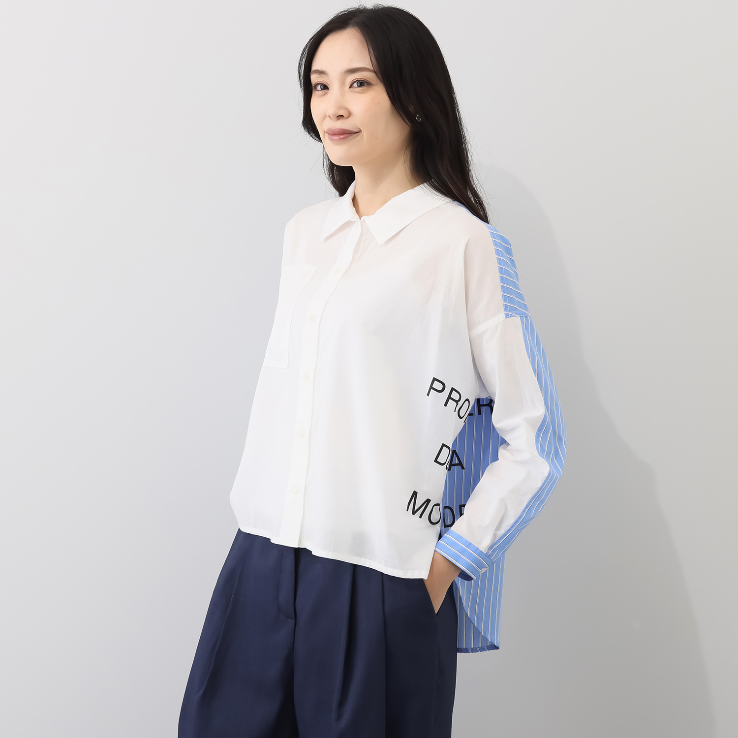 ダジュール 無地＆ストライプ ブラウス