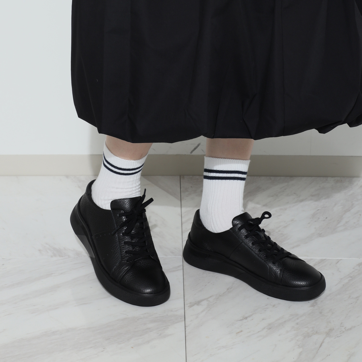 アルイトウ 日本製 マストロット社製牛革使用 軽量厚底スニーカー 