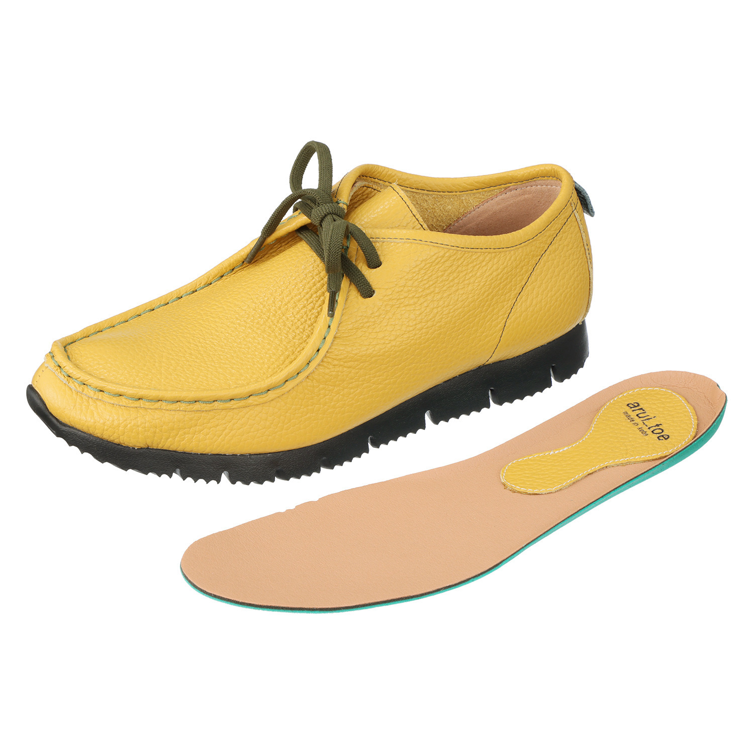 アルイトウ 日本製  マストロット社製牛革 レースアップ 軽量モカシンシューズ 