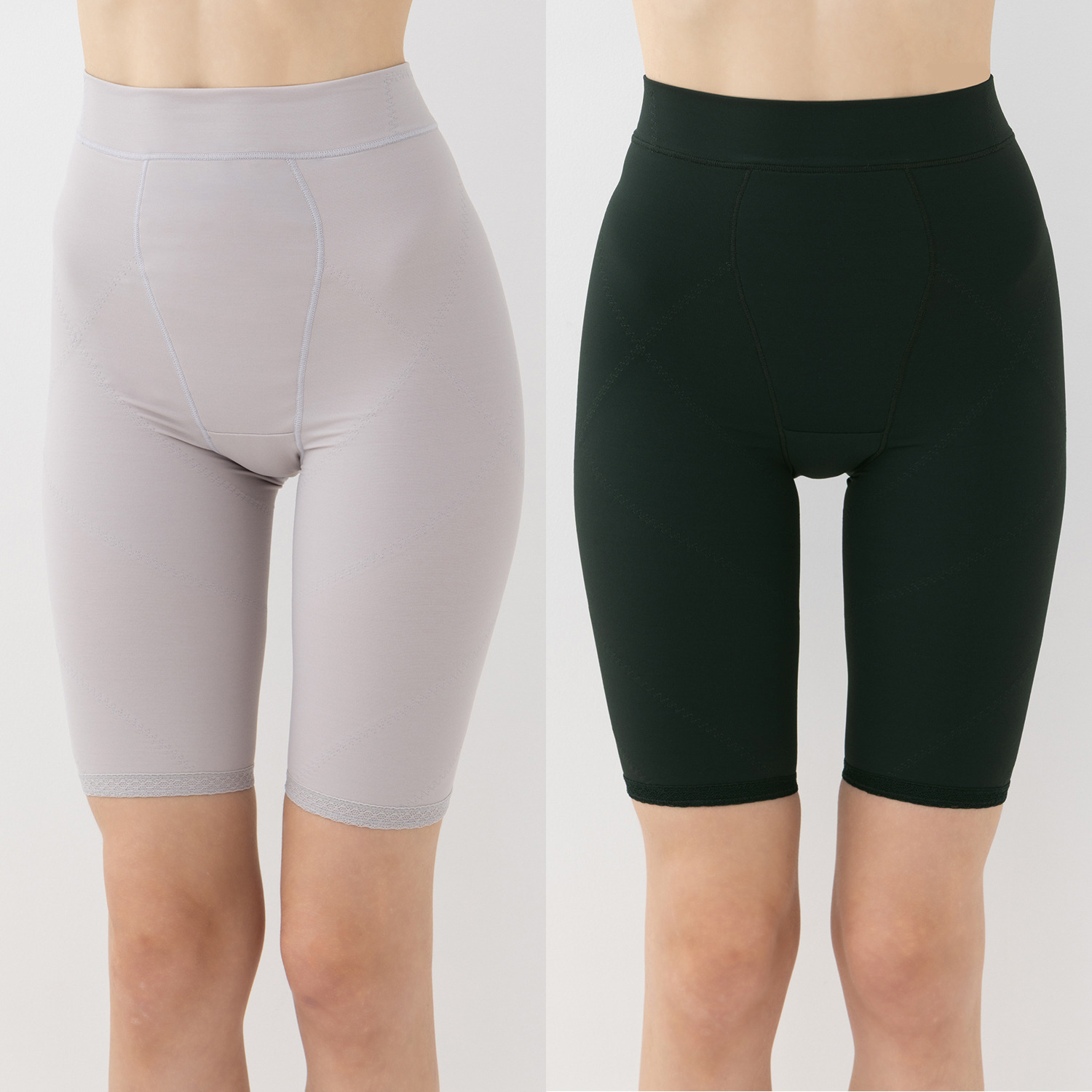 美人工房 消臭・やわらか裏起毛 いい肌あったか 立体的にヒップメイク ロングガードル２枚セット