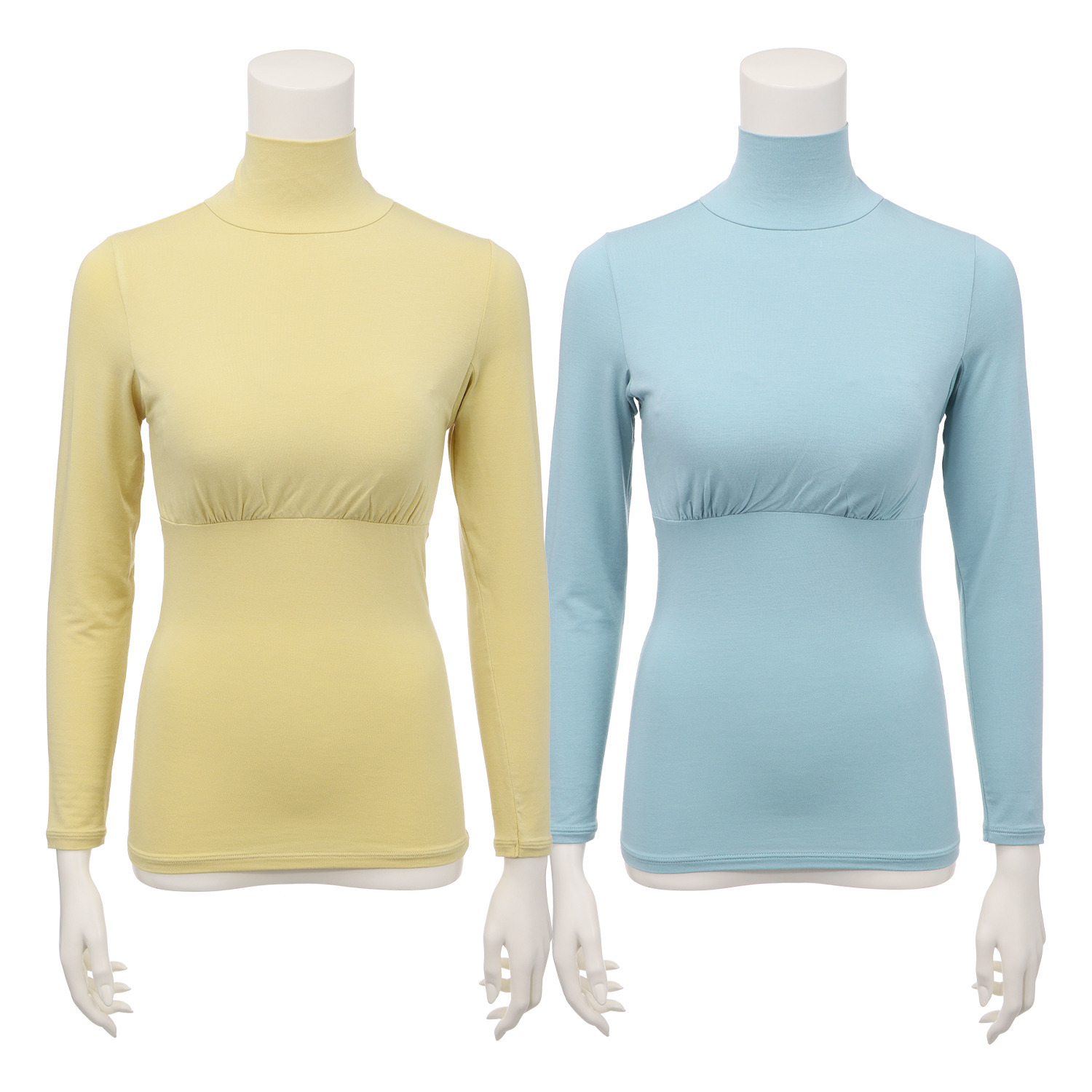 きれいになろう！ 着ていないみたい！ 超のびのび 静電気防止・吸放湿 カップ付 ハイネックインナー２枚組