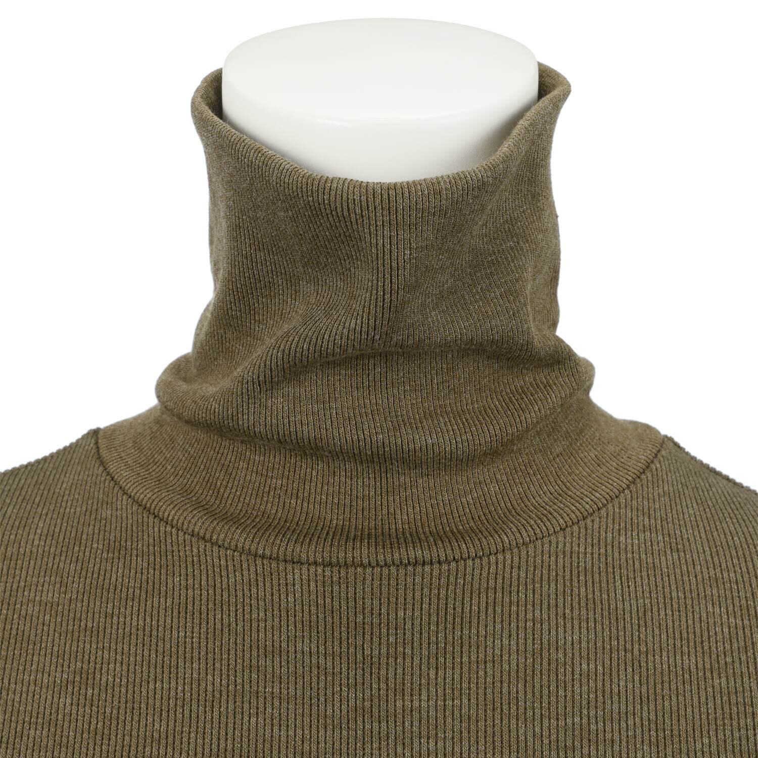 美人工房 やさしくボディにフィット モダール混リブ タートルネック 長袖インナー