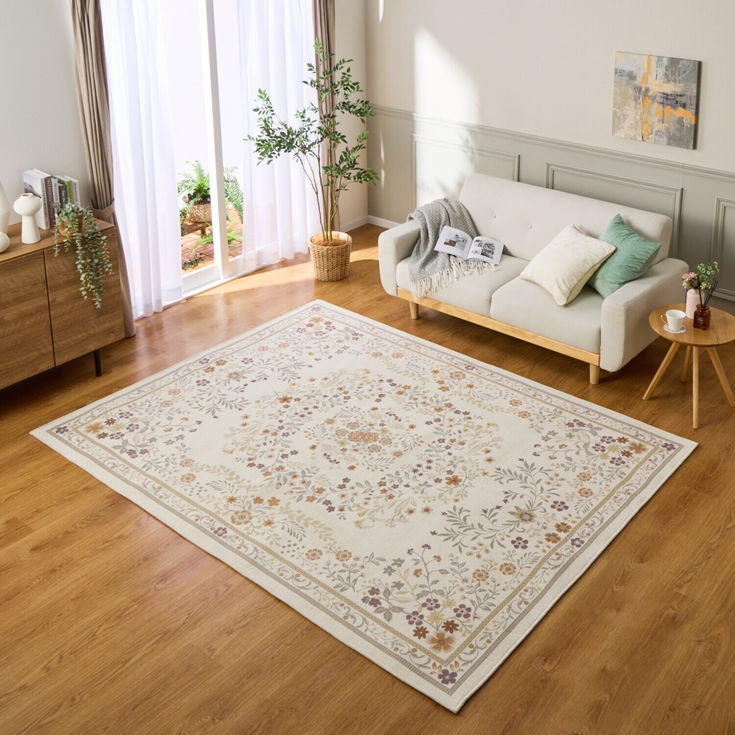 イケヒコ はっ水加工 シェニールラグ ＜１８０×２４０ｃｍ＞