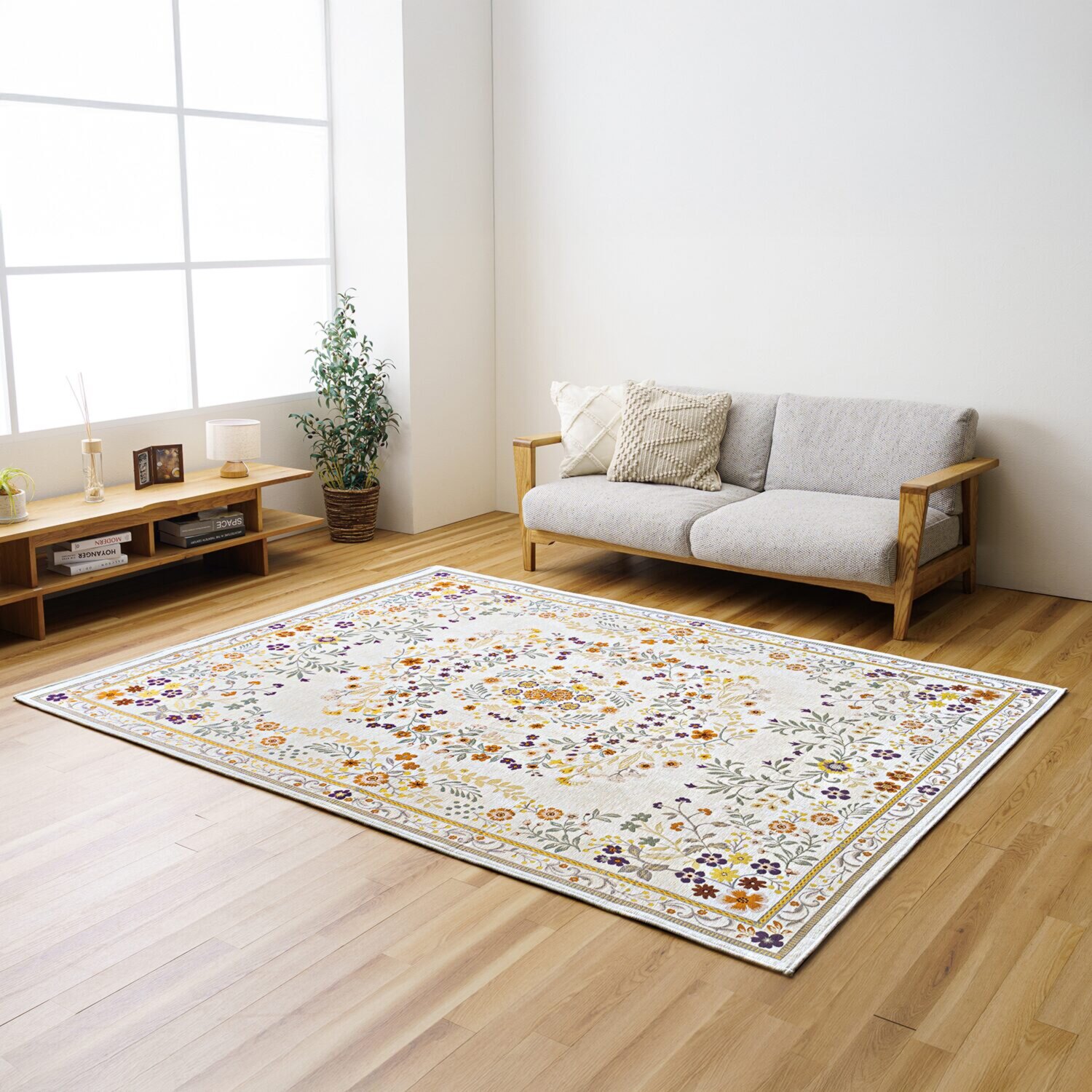 イケヒコ はっ水加工 シェニールラグ ＜１８０×２４０ｃｍ＞