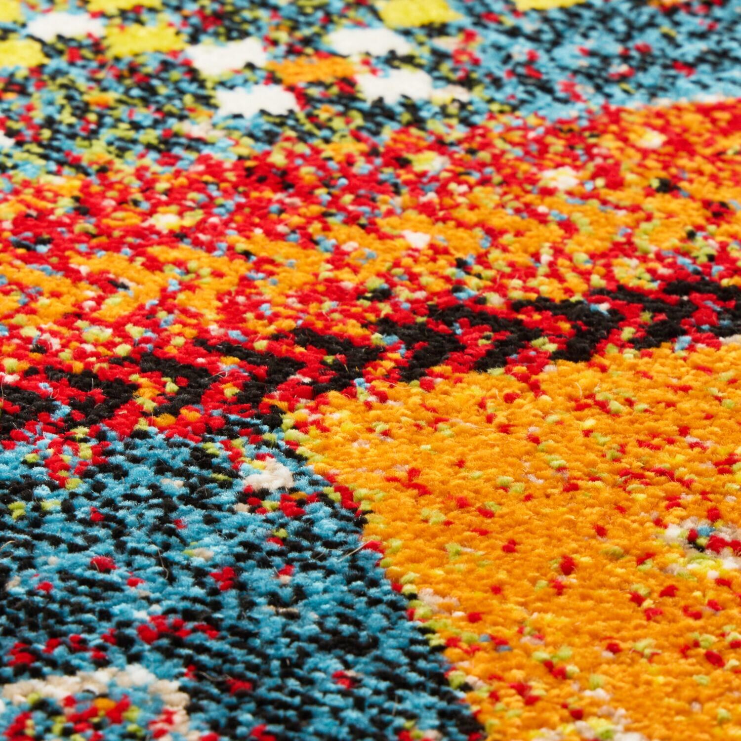 トルコ製　ウィルトン織 ギャベ柄　カーペット ノマドタイル ＜２００×２５０ｃｍ＞