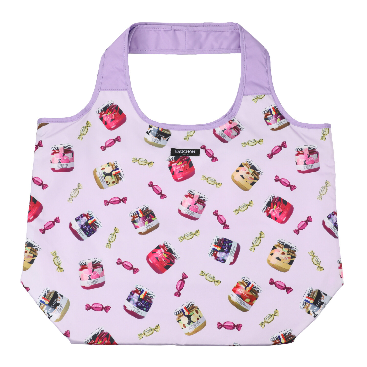 フォション 便利な底板付き はっ水加工プリント生地 ポケッタブルマイバッグ