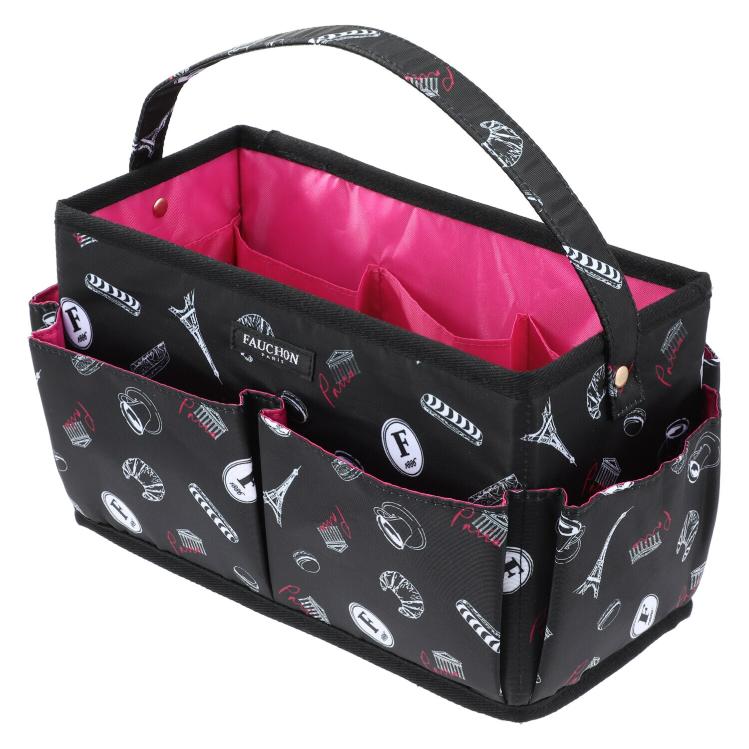 フォション プリント柄 折り畳みコスメボックス