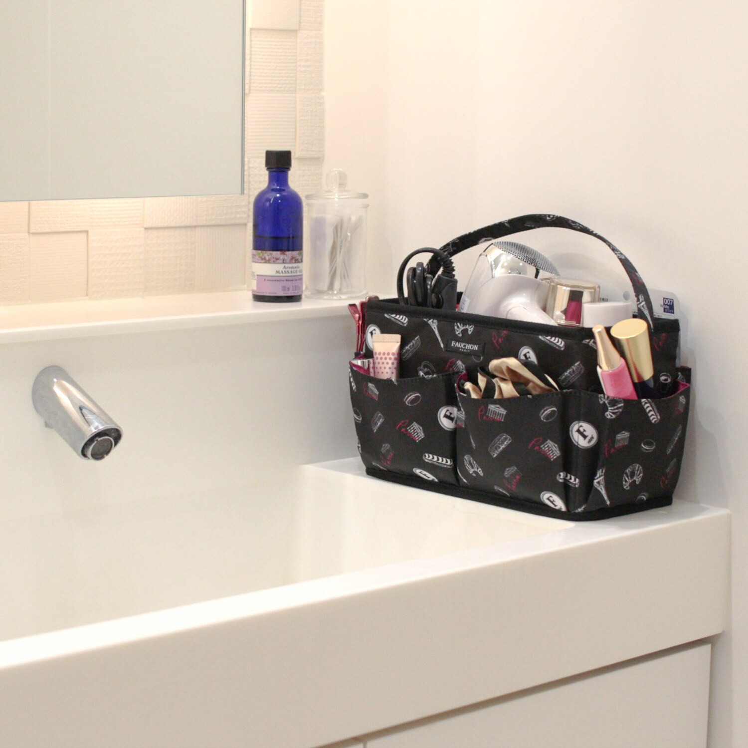 フォション プリント柄 折り畳みコスメボックス