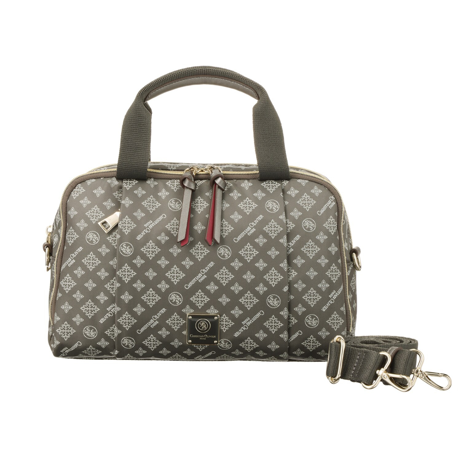 クリスチャン　オリビエ ショップチャンネル デビュー１５周年 はっ水ジャガード ２ウェイボストンバッグ ＜縦段式カード入れ仕様＞