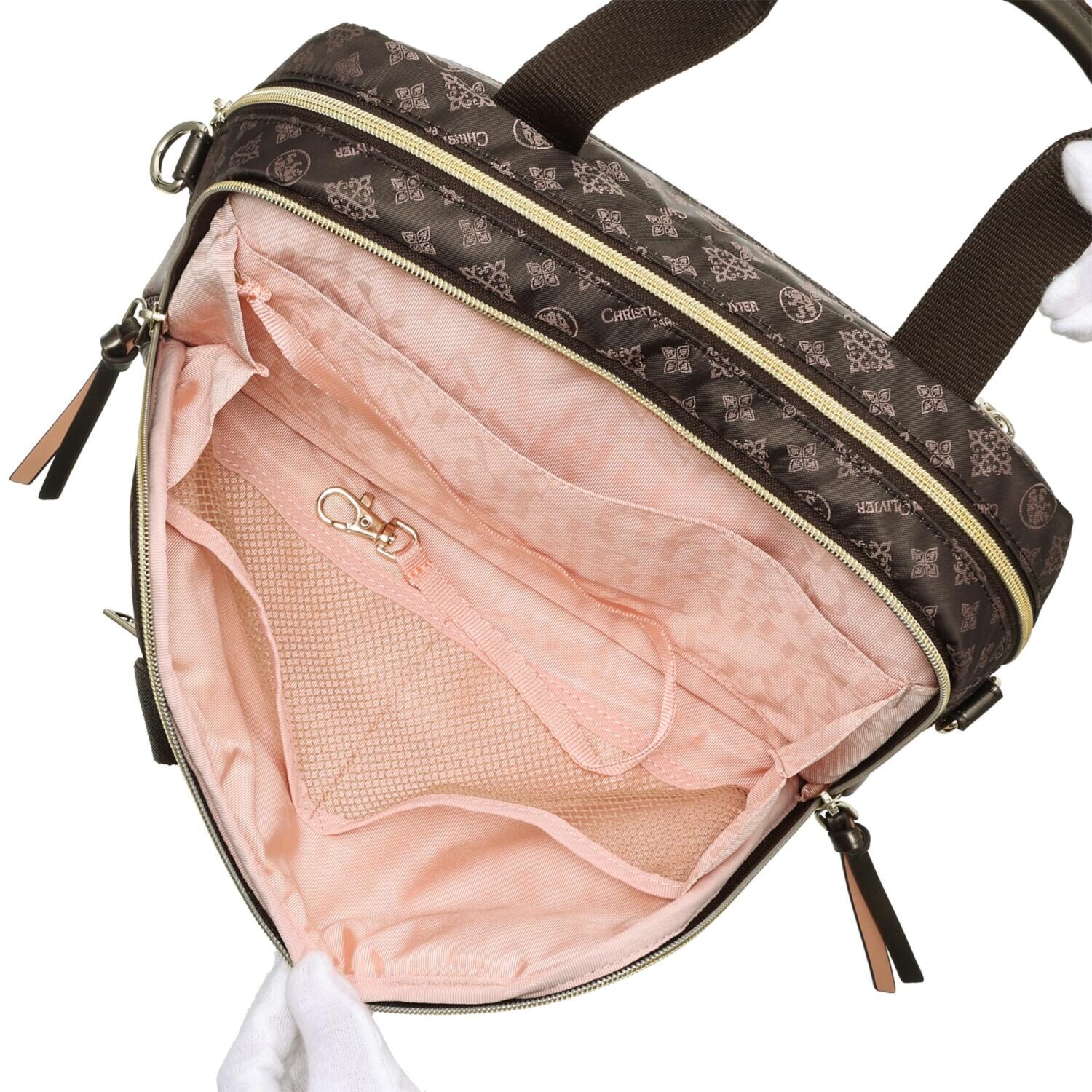 クリスチャン　オリビエ ショップチャンネル デビュー１５周年 はっ水ジャガード ２ウェイボストンバッグ ＜縦段式カード入れ仕様＞