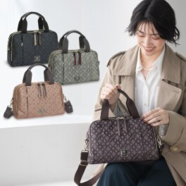 クリスチャン　オリビエ ショップチャンネル デビュー１５周年 はっ水ジャガード ２ウェイボストンバッグ ＜縦段式カード入れ仕様＞