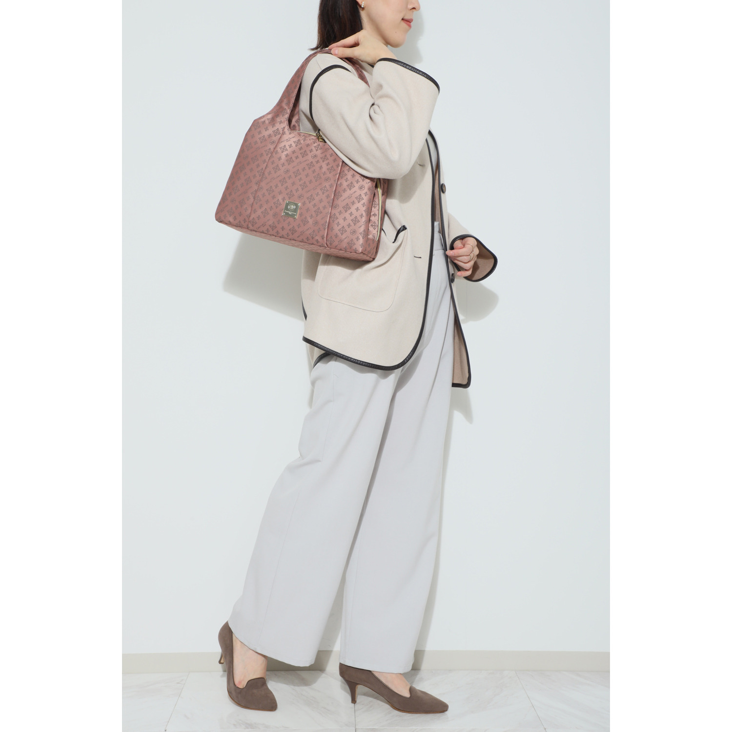 クリスチャン　オリビエ ショップチャンネル デビュー１５周年 はっ水ジャガード 三層構造 くり手トートバッグ